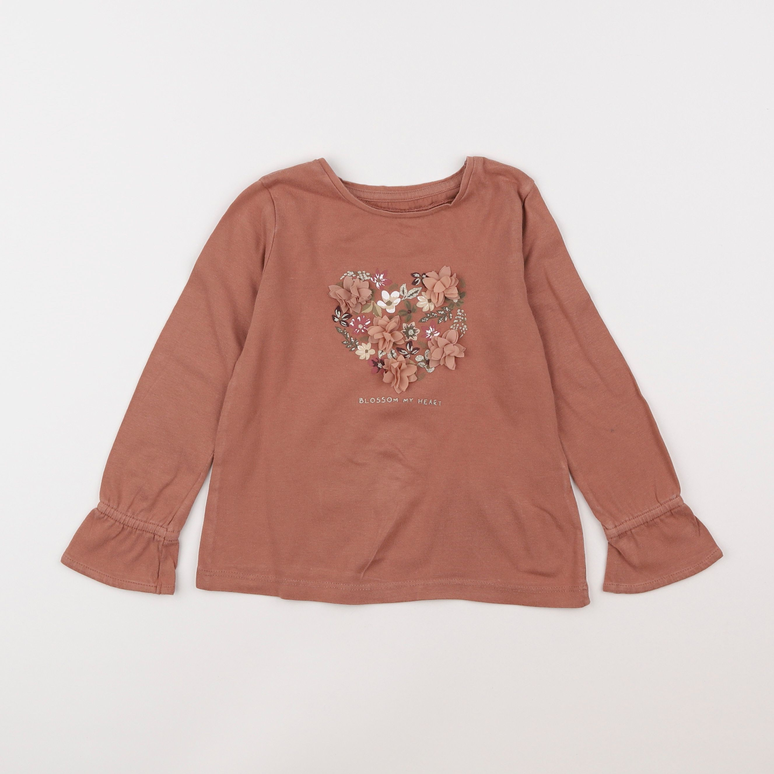 Vertbaudet - tee-shirt marron - 4 ans