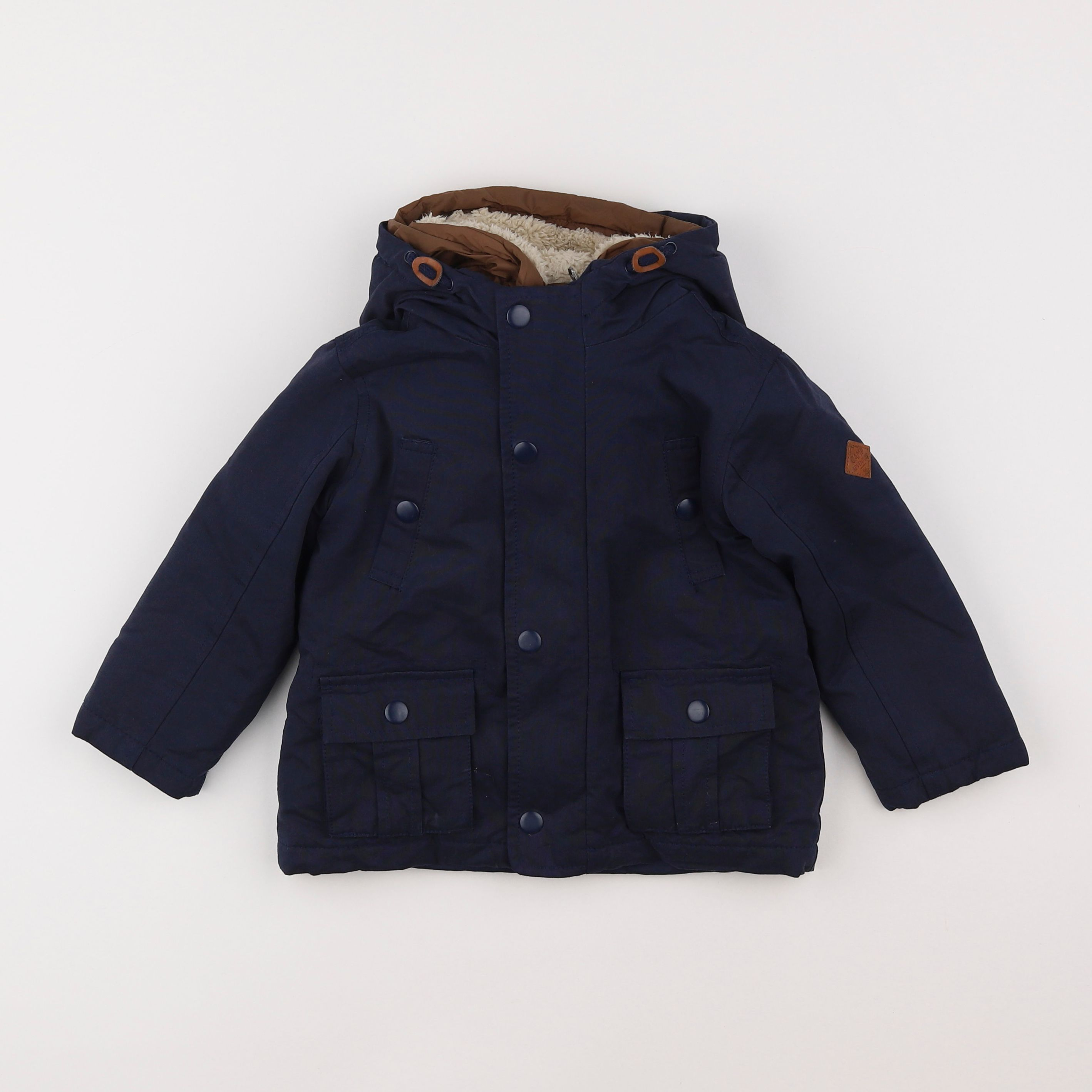 Vertbaudet - parka bleu - 2 ans