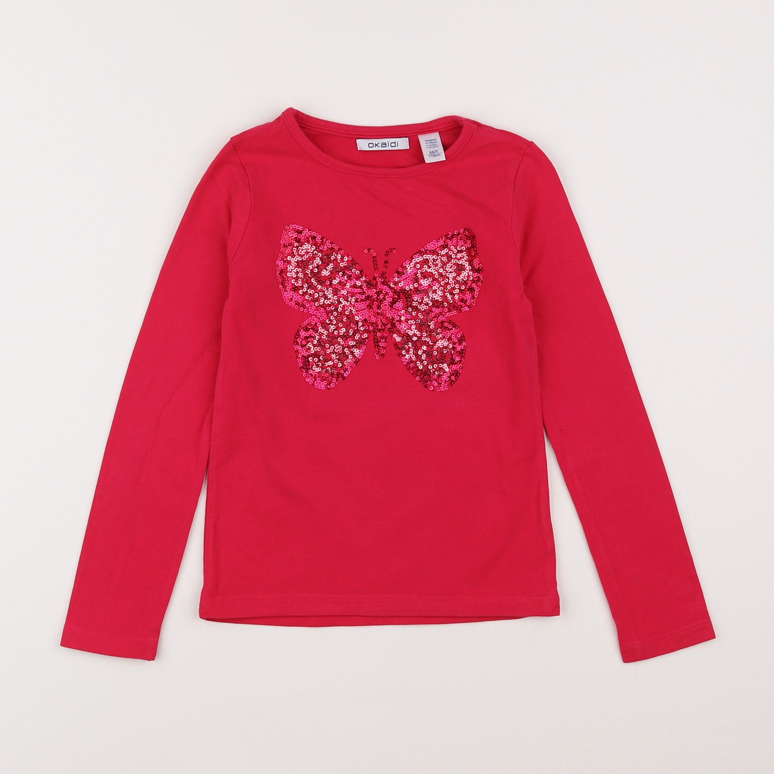 Okaidi - tee-shirt rose - 6 ans