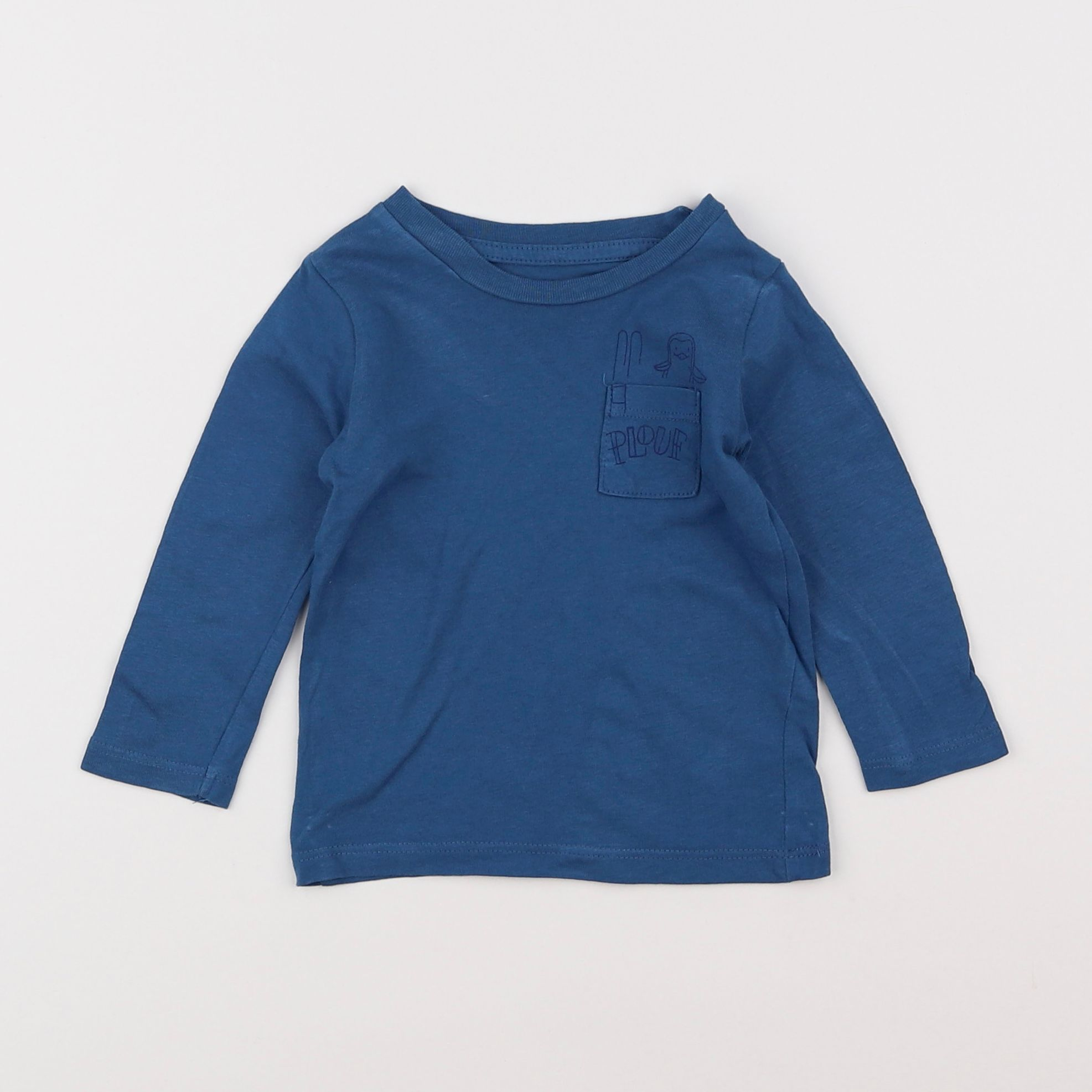 Vertbaudet - tee-shirt bleu - 6 mois