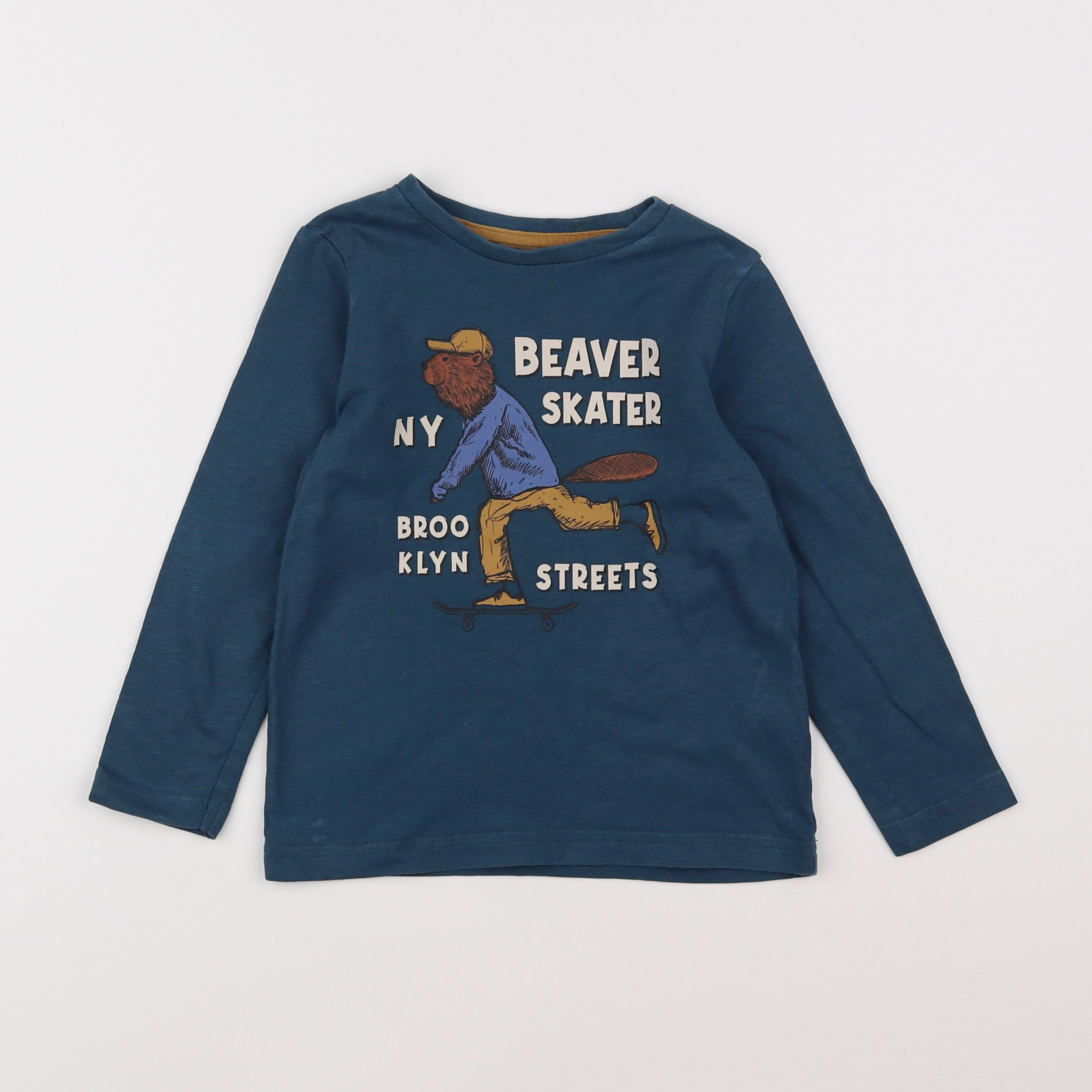 Vertbaudet - tee-shirt bleu - 4 ans