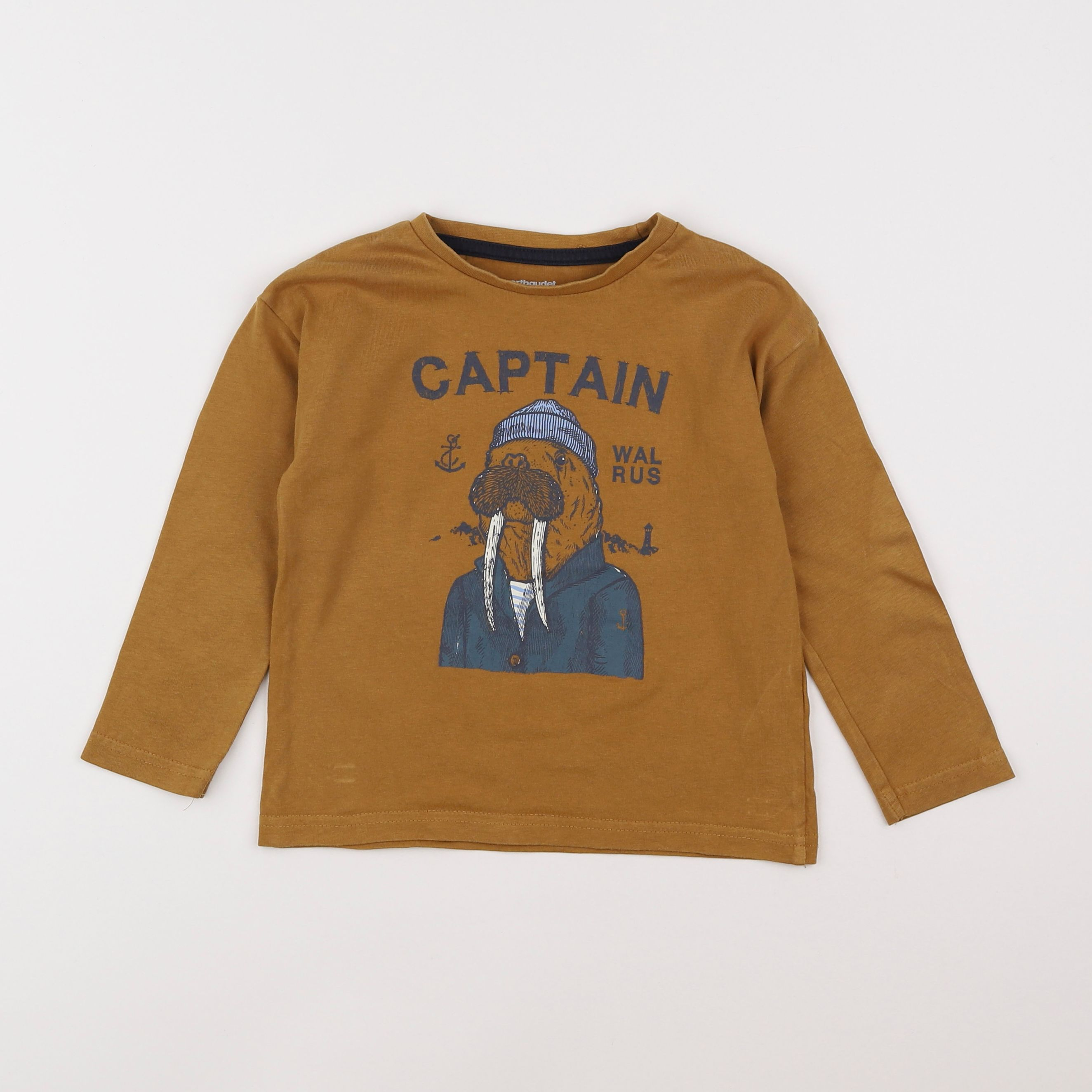 Vertbaudet - tee-shirt marron - 4 ans