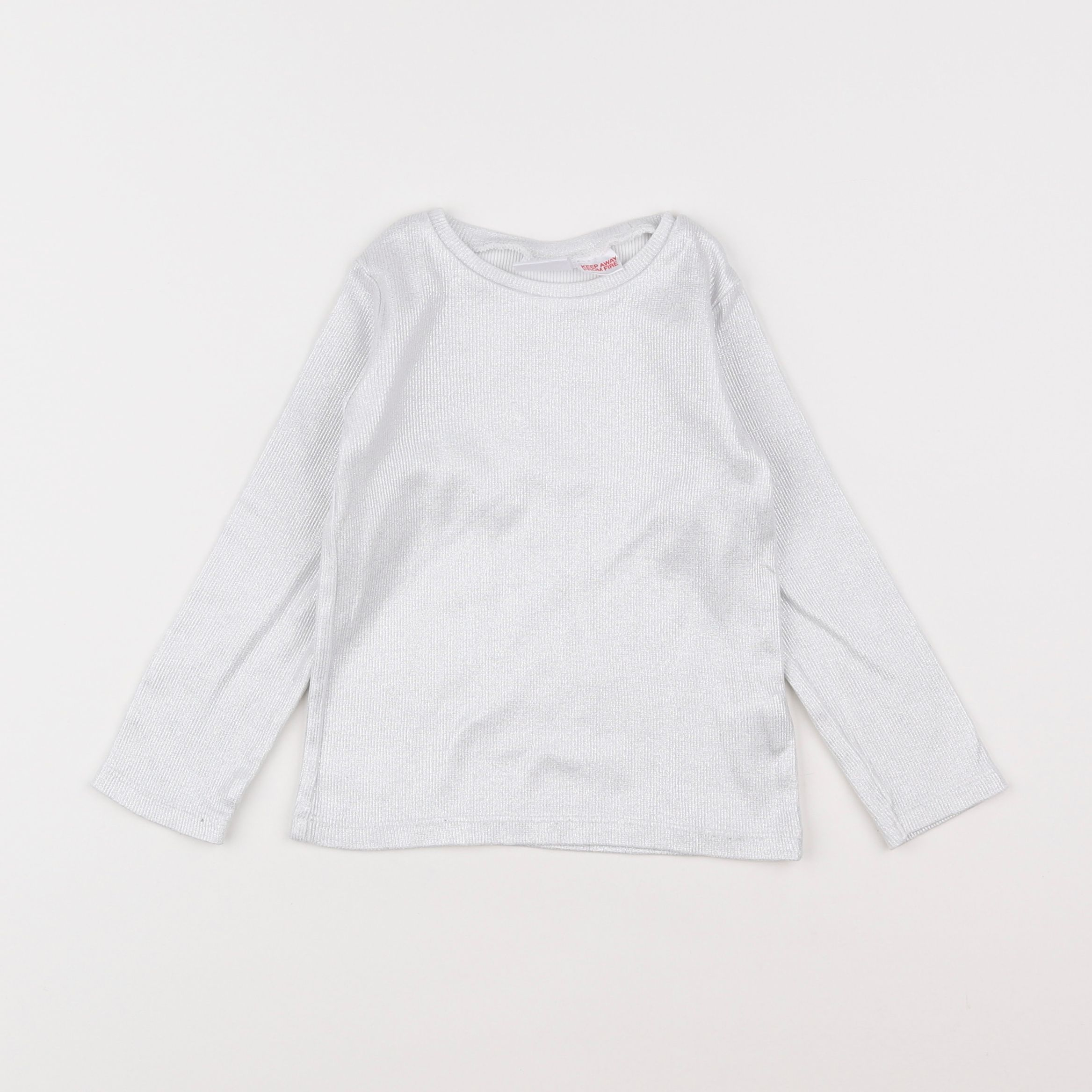 Zara - tee-shirt argent - 2/3 ans