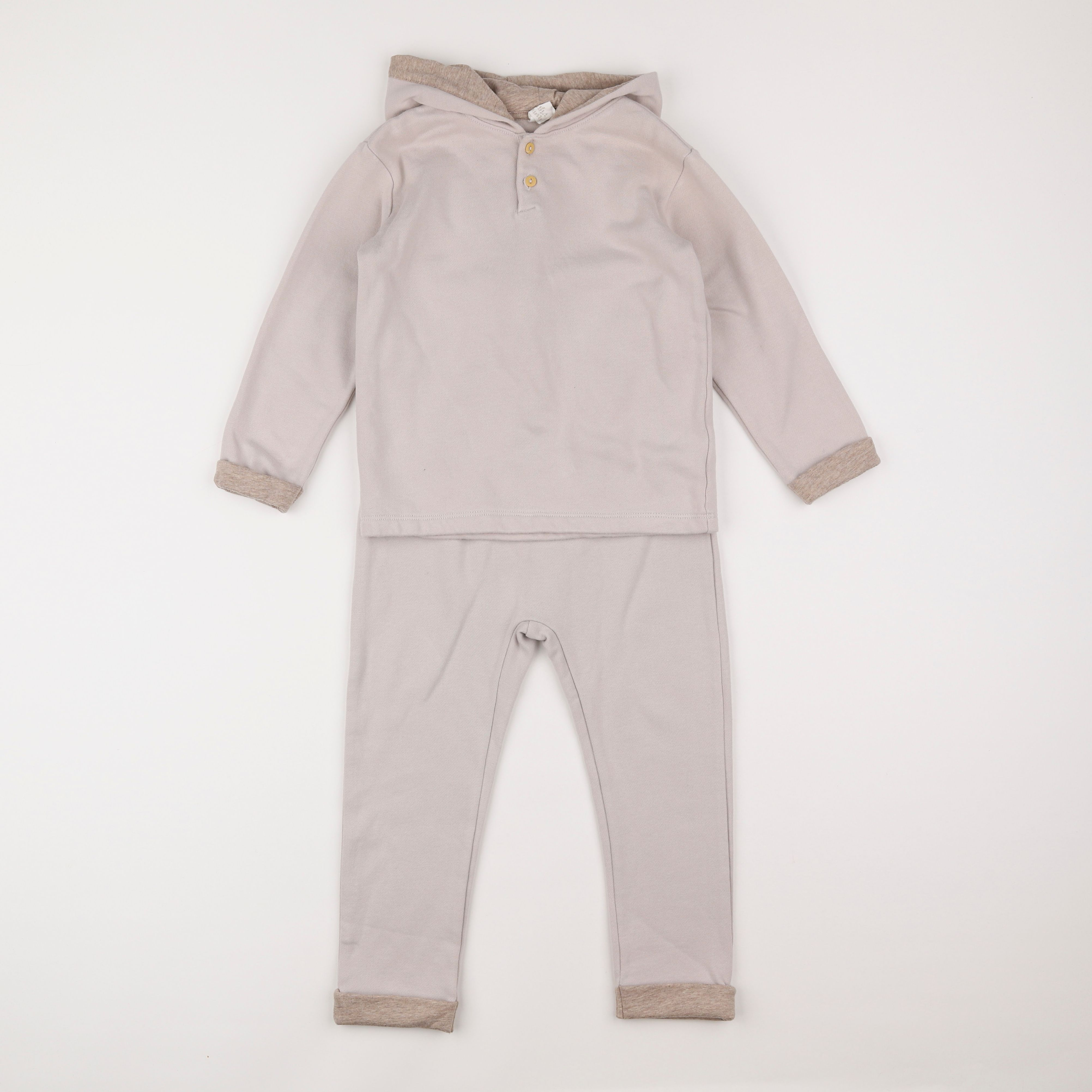 H&M - ensemble beige - 3/4 ans