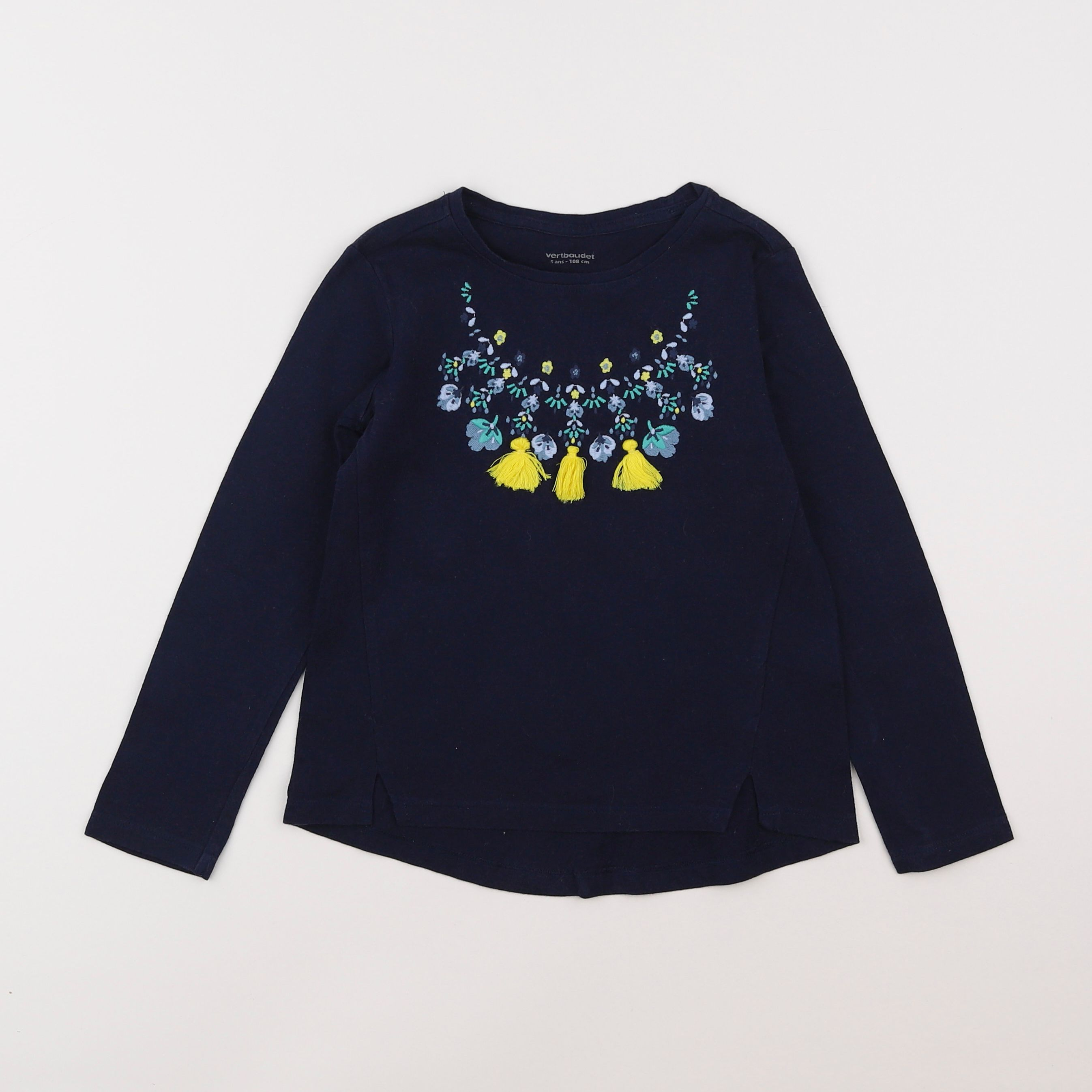 Vertbaudet - tee-shirt bleu - 5 ans