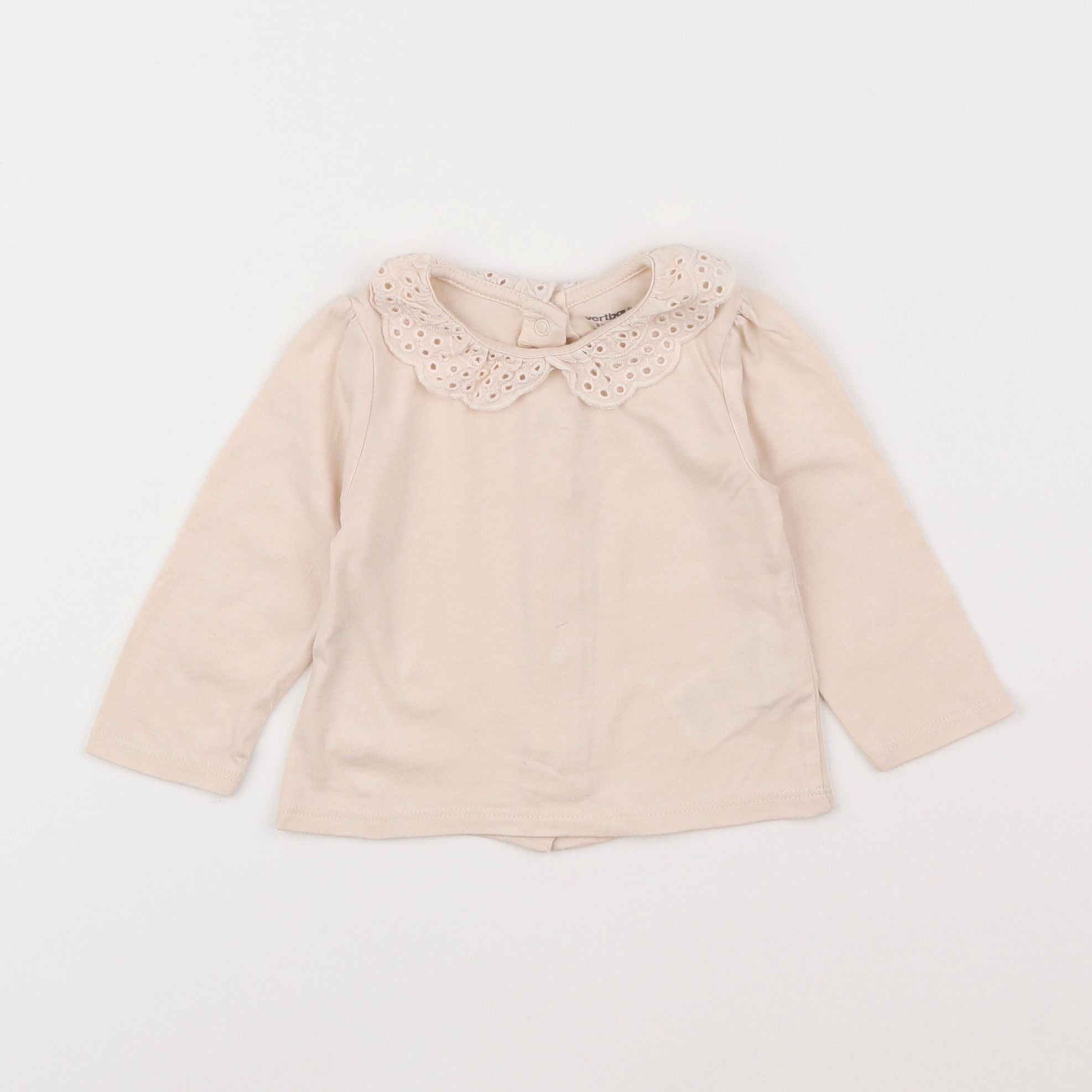 Vertbaudet - tee-shirt beige - 3 mois