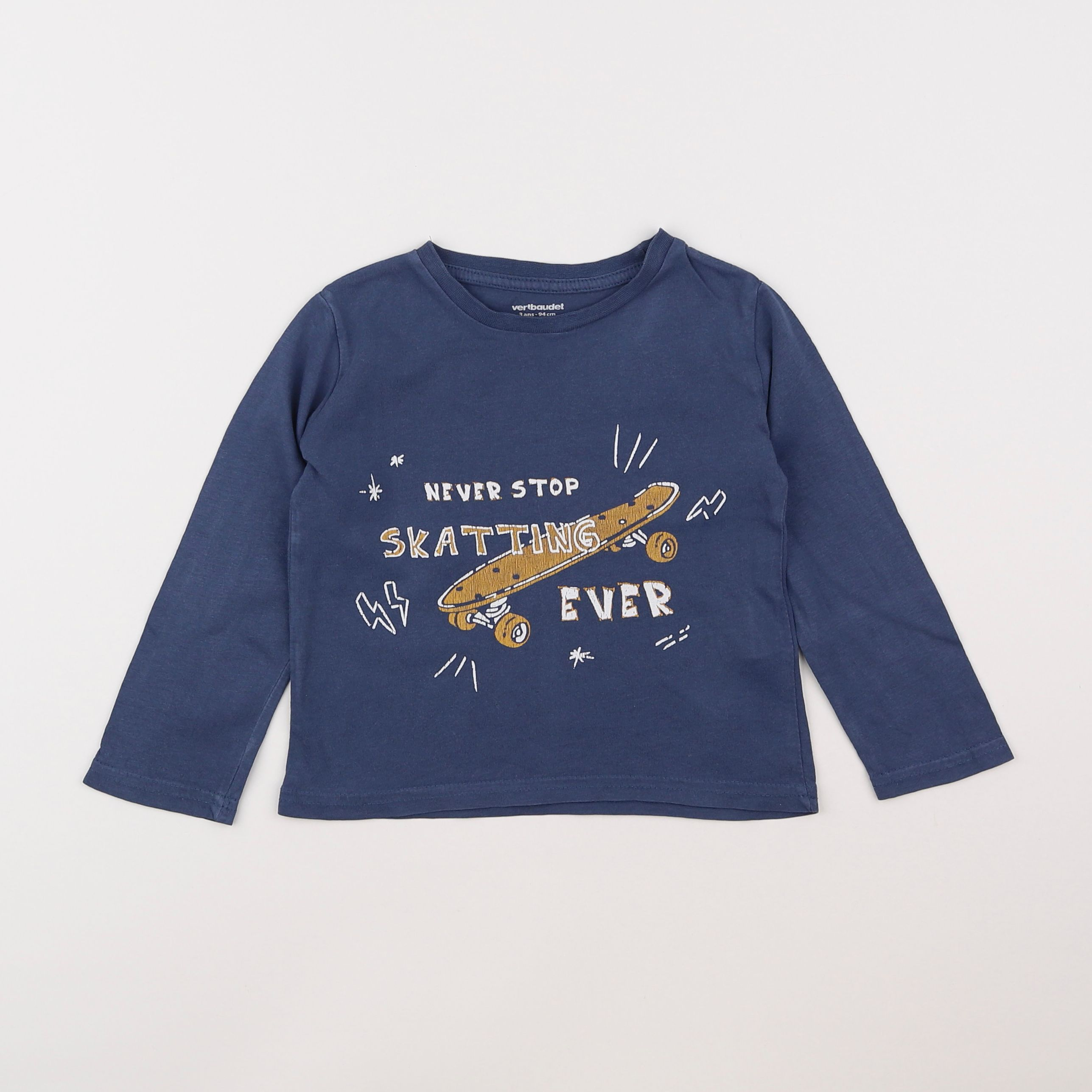 Vertbaudet - tee-shirt bleu - 3 ans