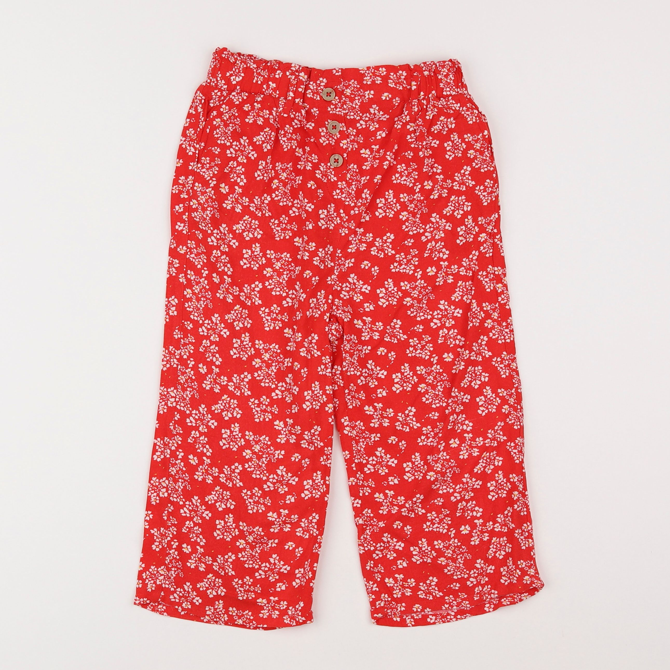 Vertbaudet - pantalon rouge - 7 ans