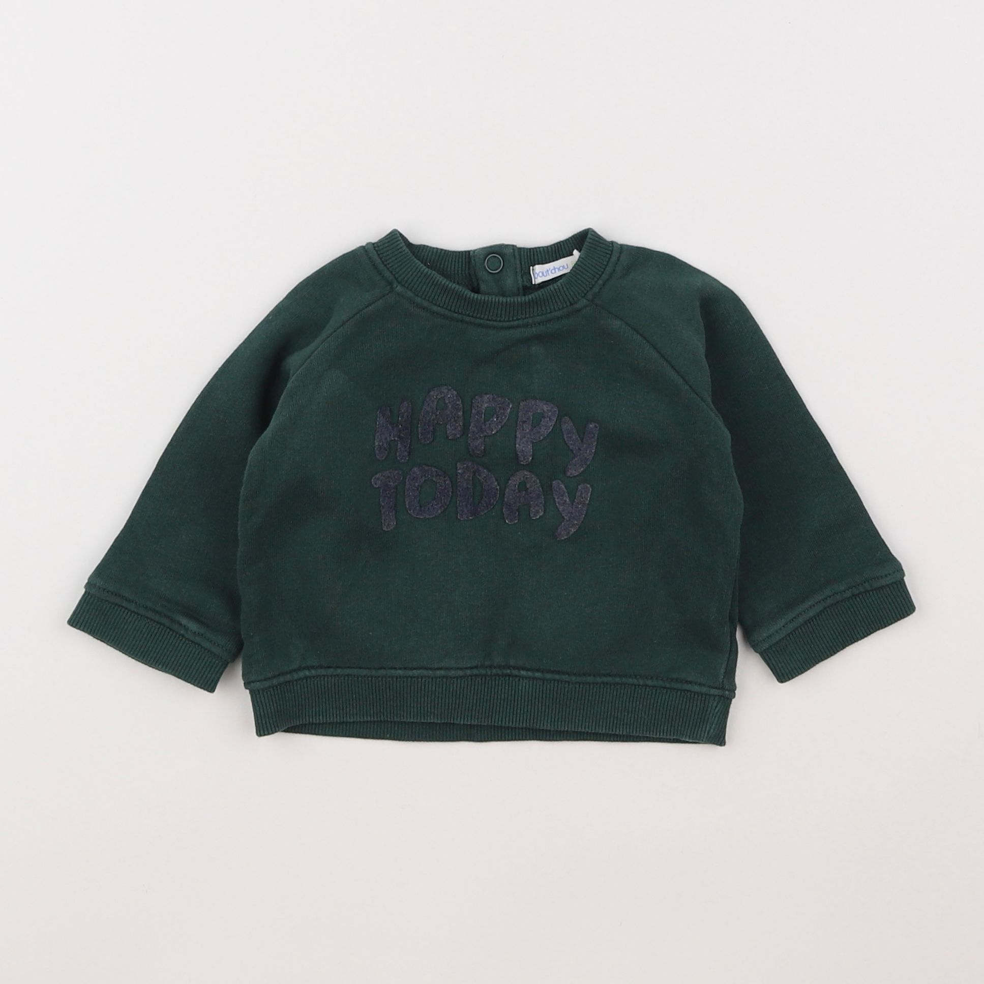 Boutchou - sweat vert - 6 mois