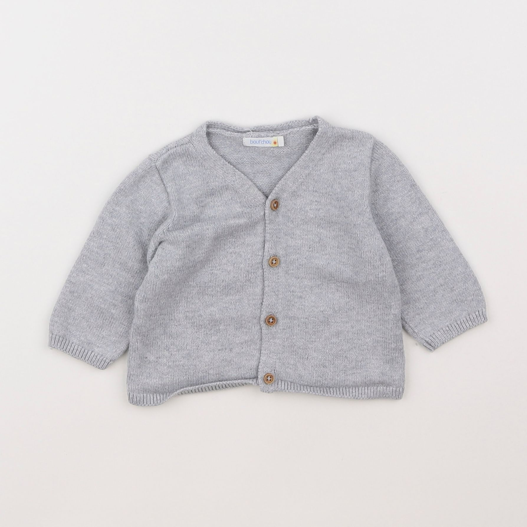 Boutchou - gilet gris - 3 mois