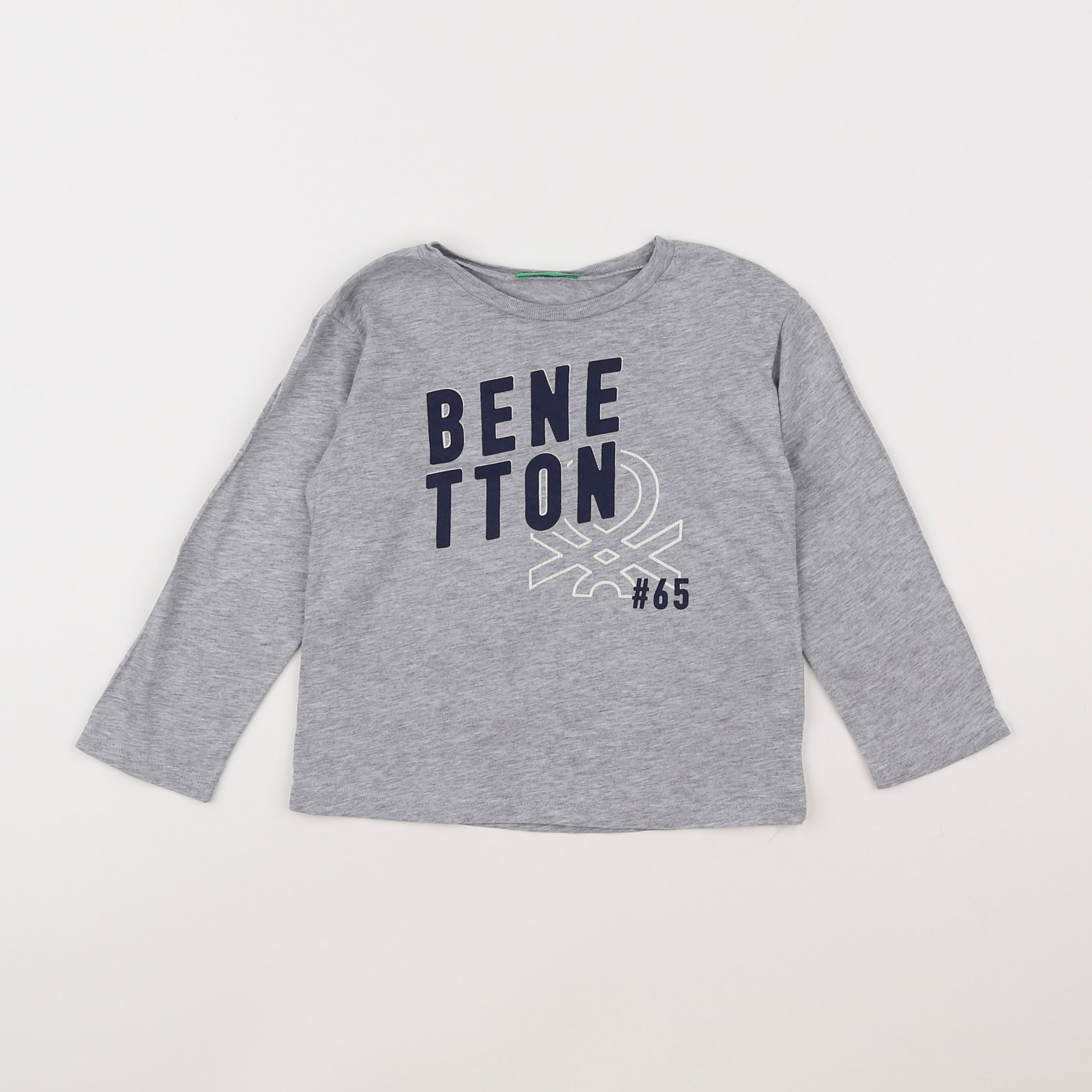 Benetton - tee-shirt gris - 12/18 mois