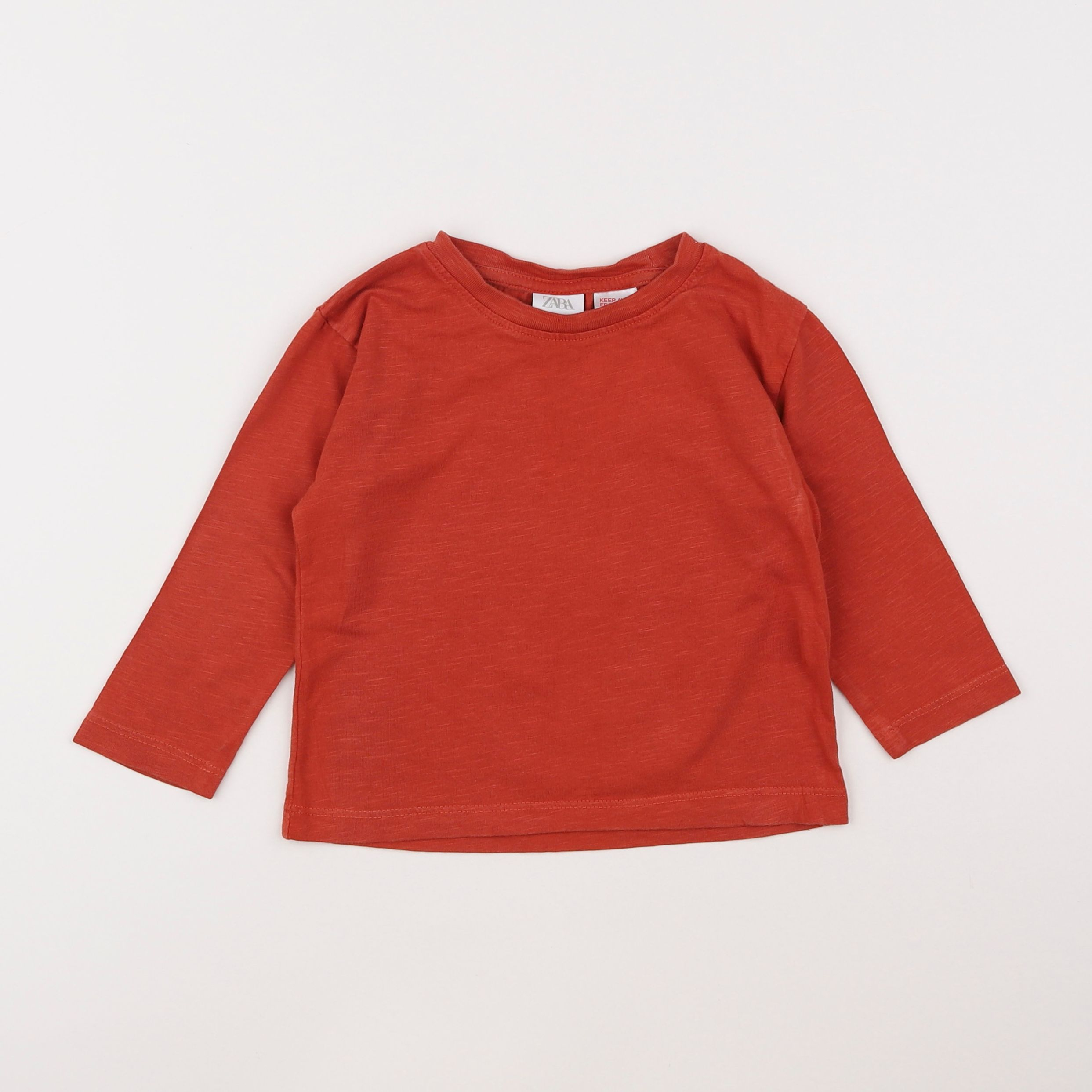 Zara - tee-shirt orange - 12/18 mois