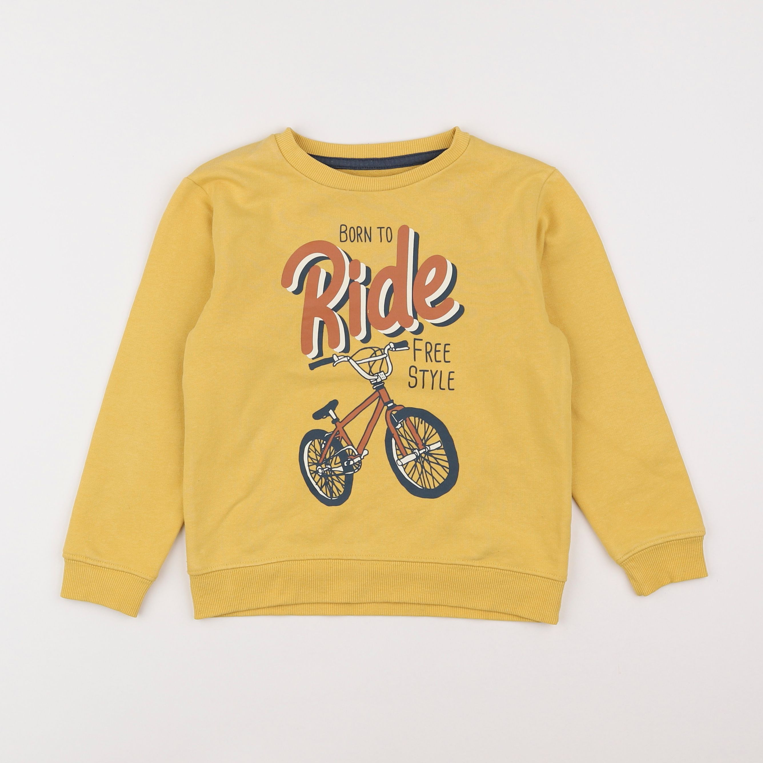 Vertbaudet - sweat jaune - 6 ans