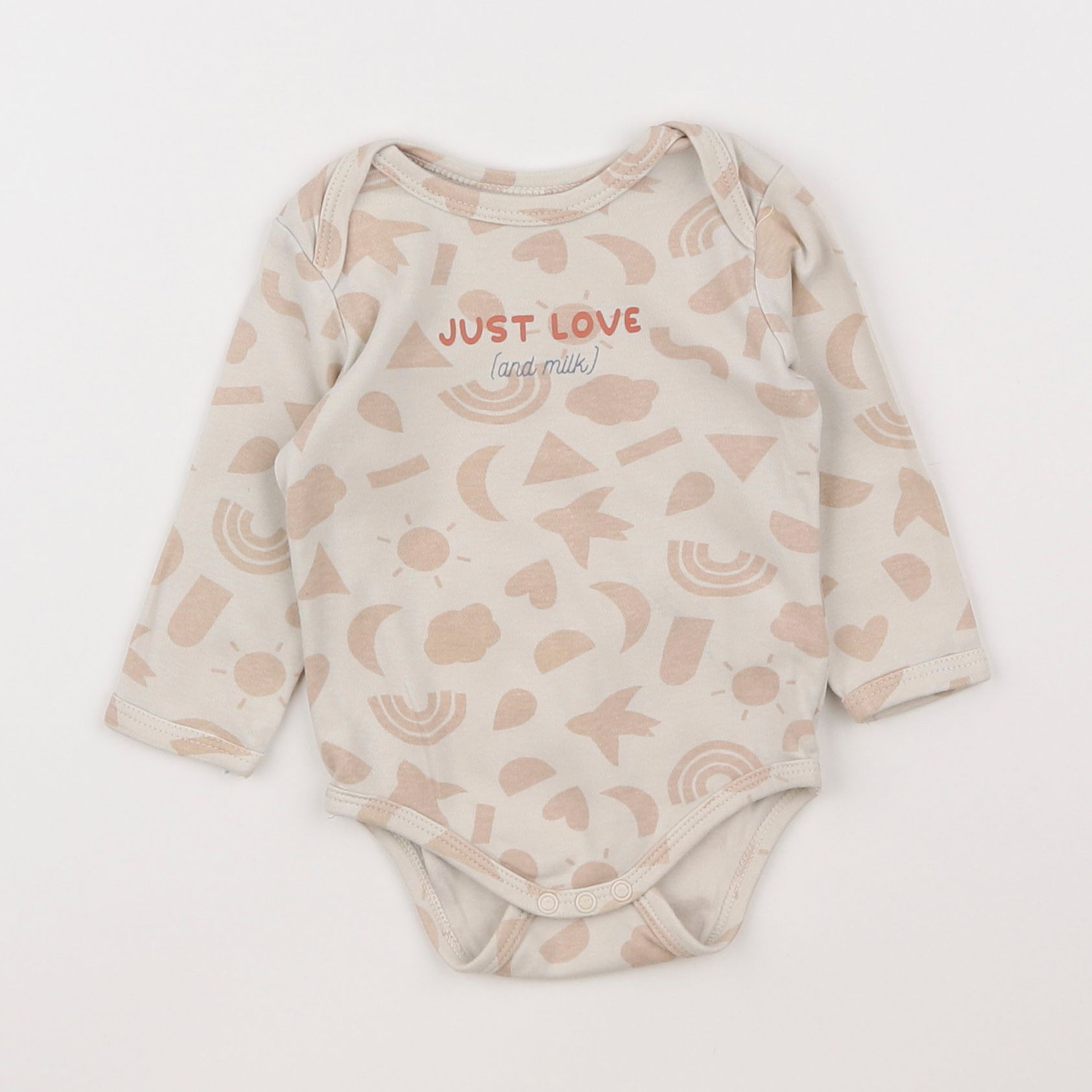 Vertbaudet - body beige - 6 mois