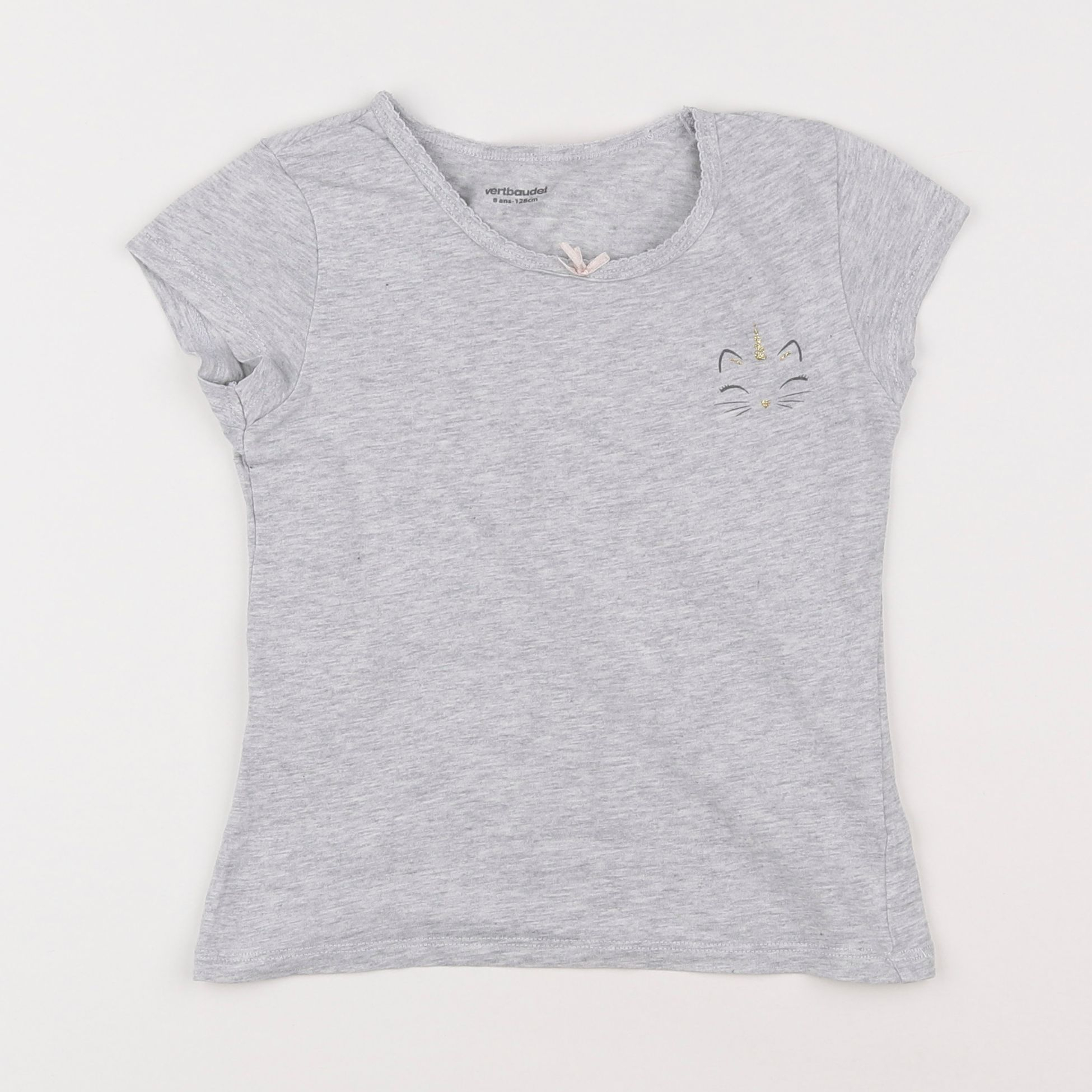 Vertbaudet - maillot de corps gris - 8 ans