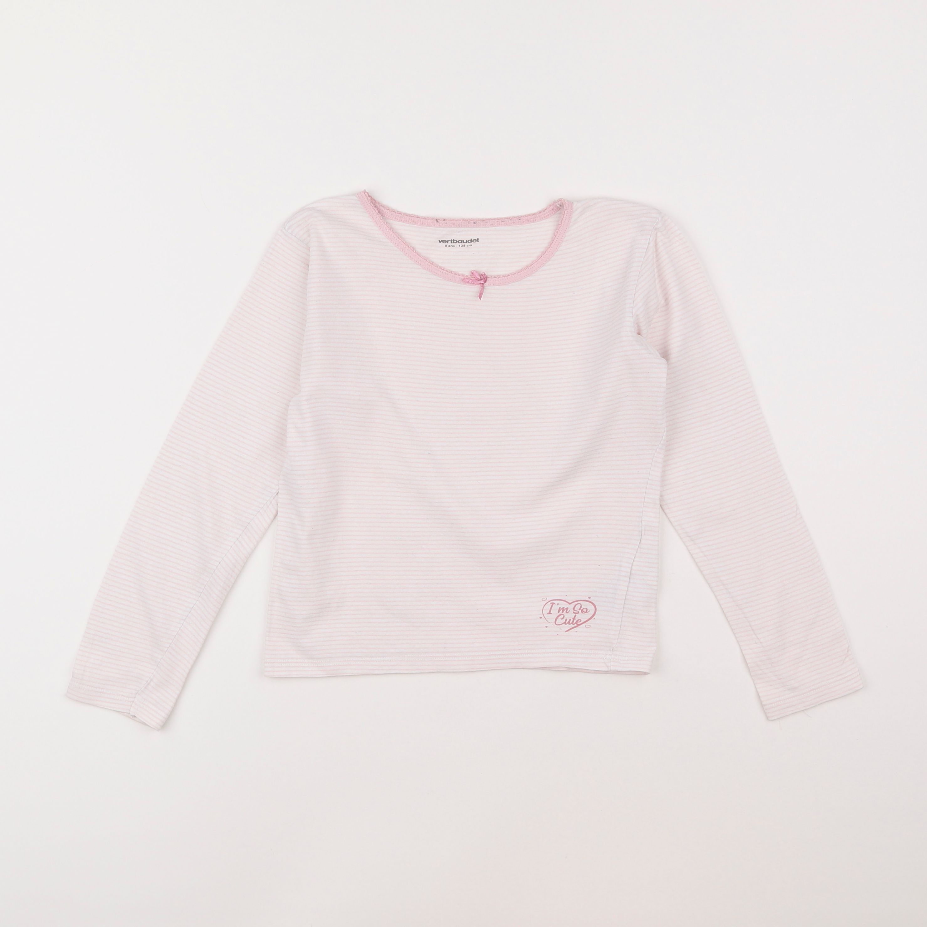 Vertbaudet - maillot de corps rose - 8 ans