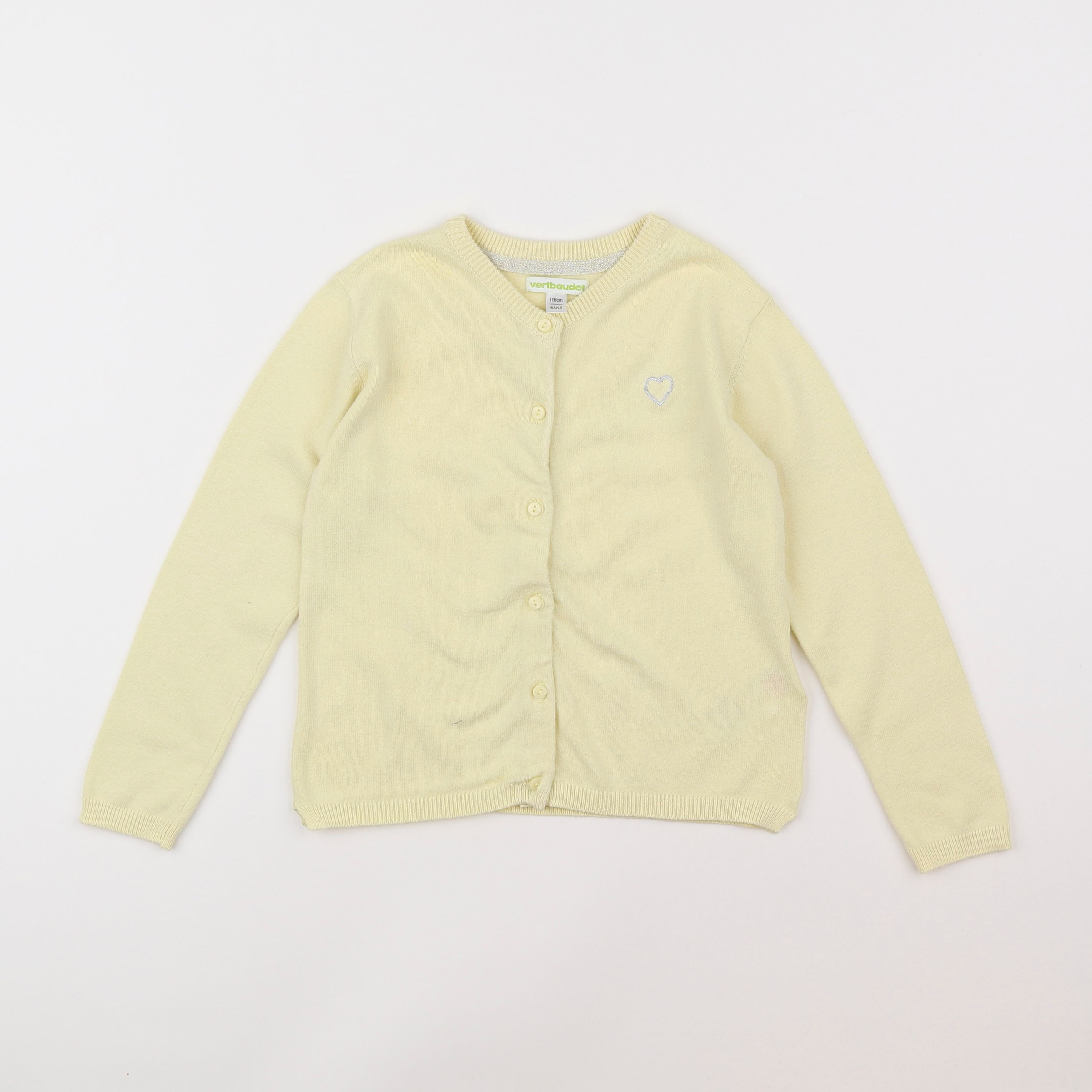 Vertbaudet - gilet jaune - 8 ans