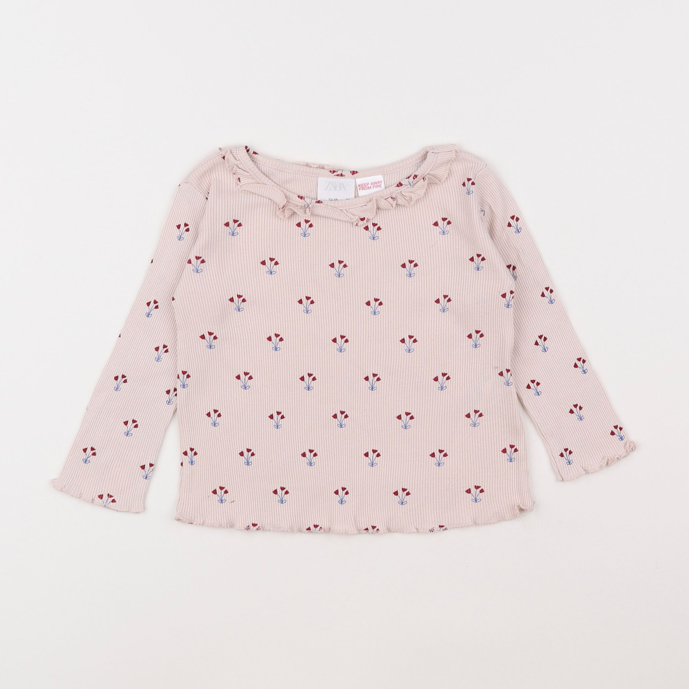 Zara - tee-shirt rose - 12/18 mois