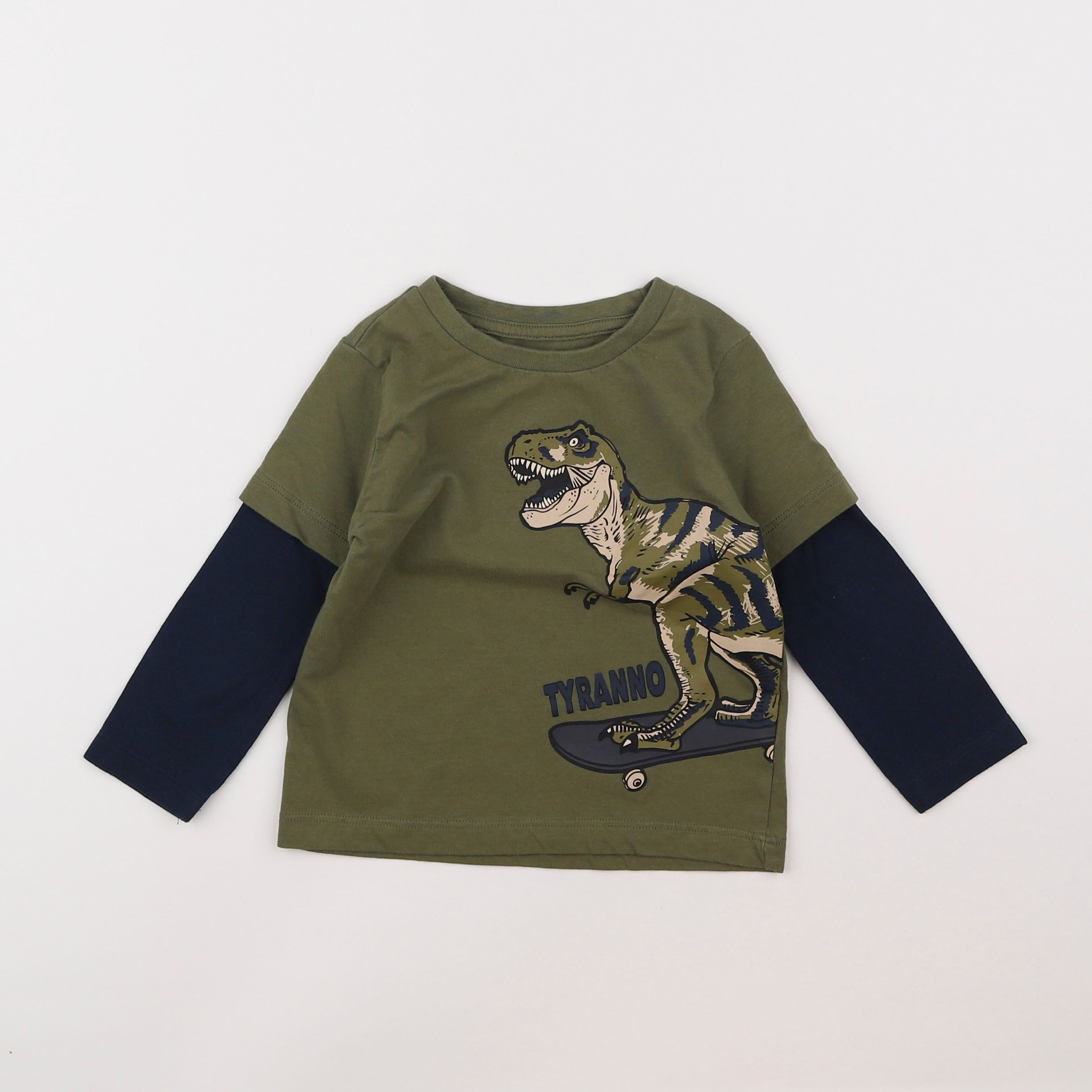 Vertbaudet - tee-shirt vert - 2 ans