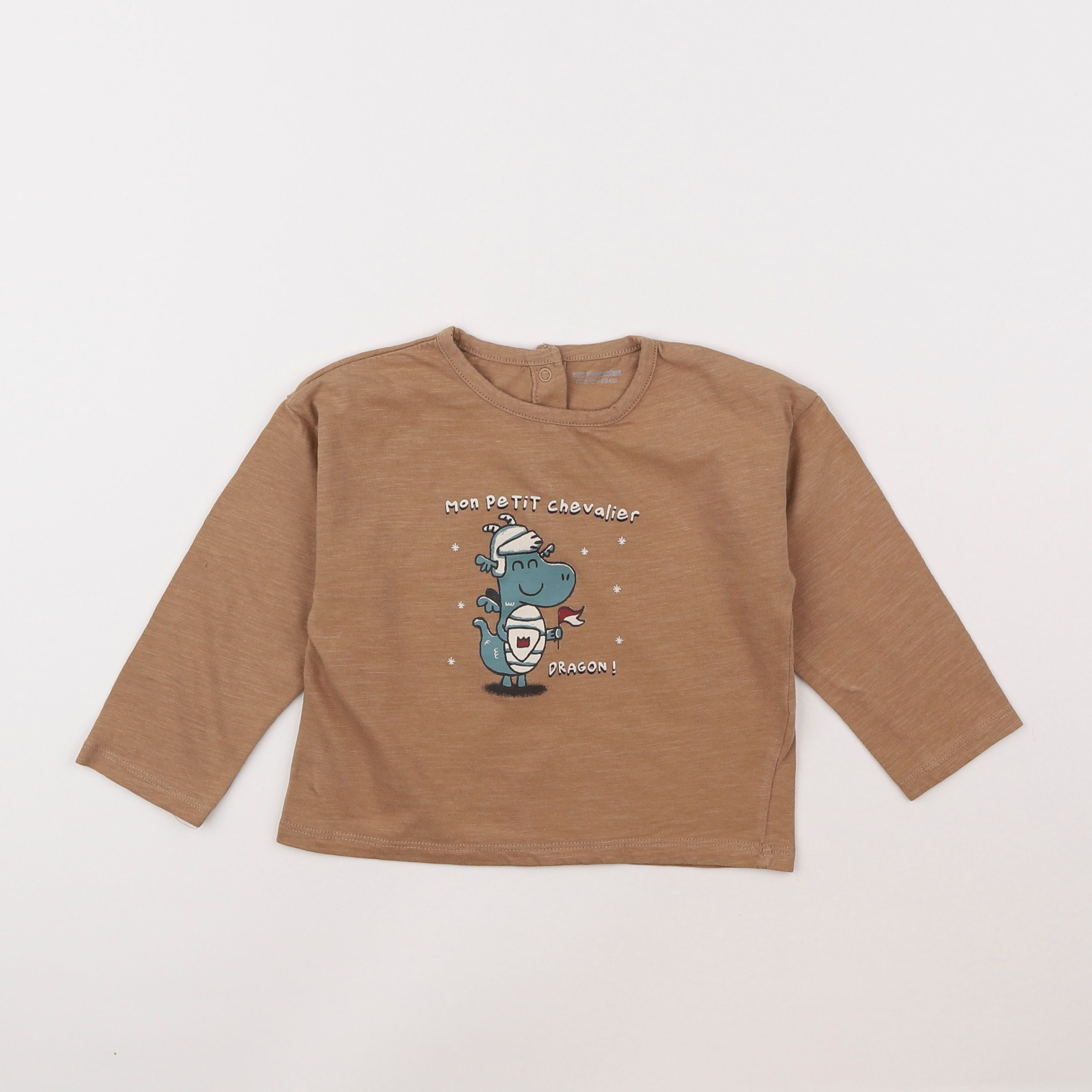 Vertbaudet - tee-shirt marron - 2 ans