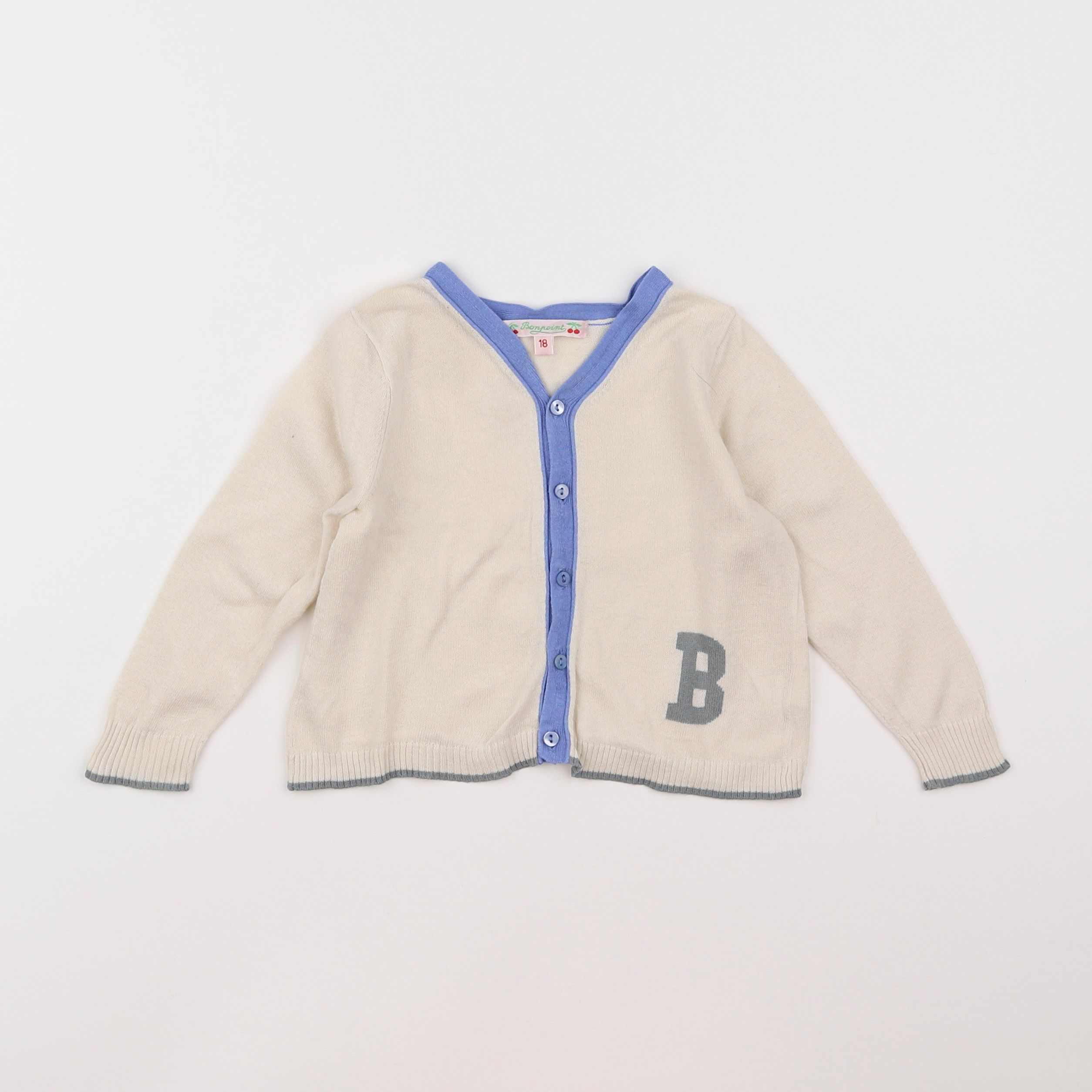 Bonpoint - gilet beige - 18 mois