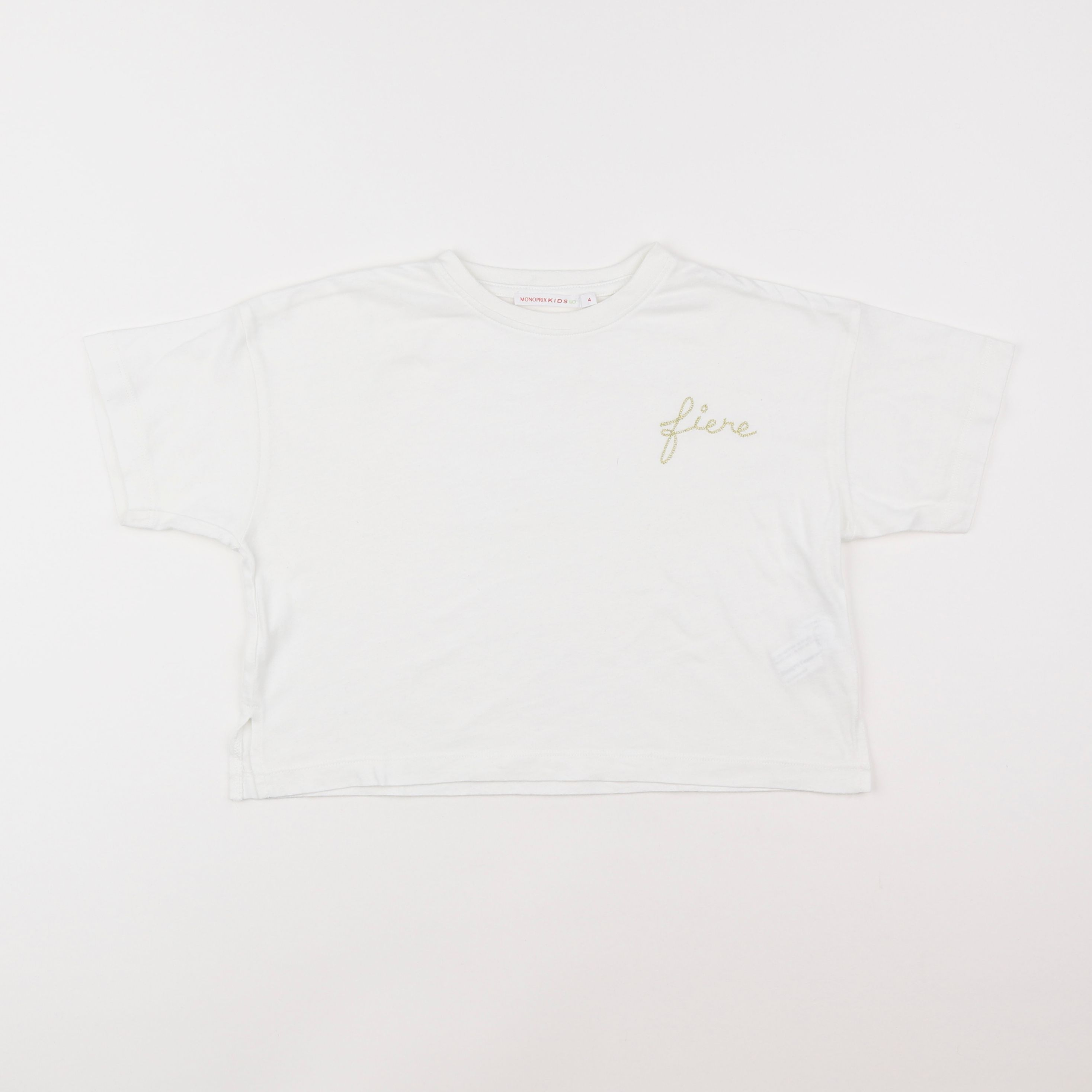 Monoprix - tee-shirt blanc - 4 ans