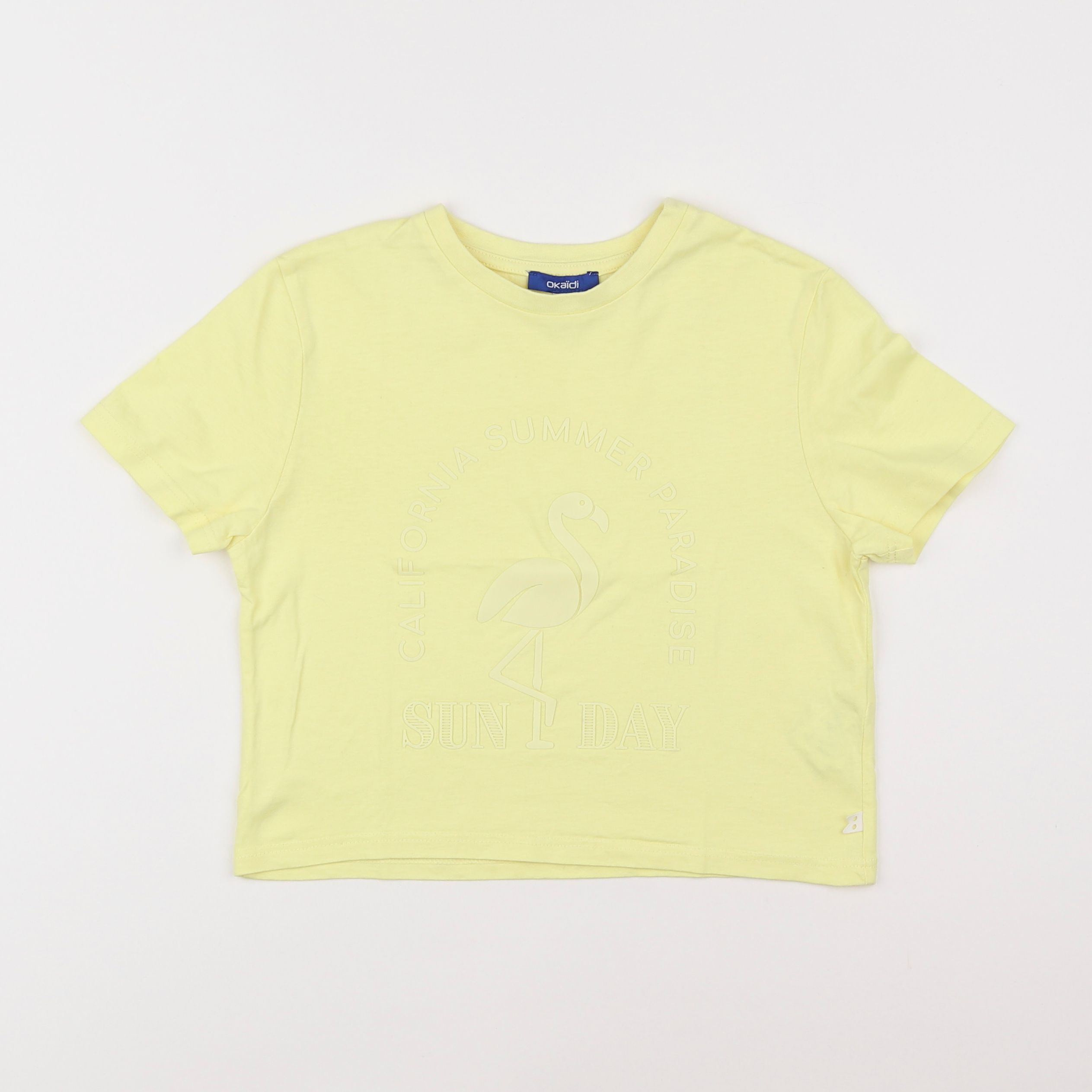 Okaidi - tee-shirt jaune - 8 ans