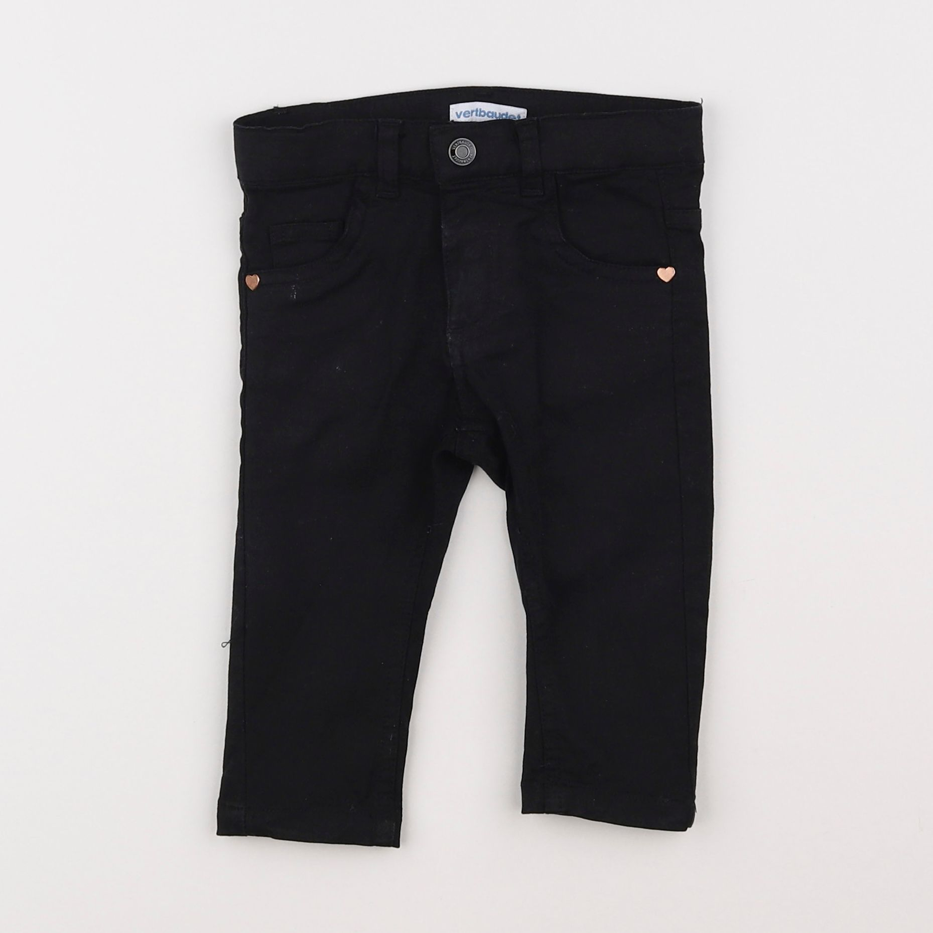 Vertbaudet - pantalon noir - 9 mois