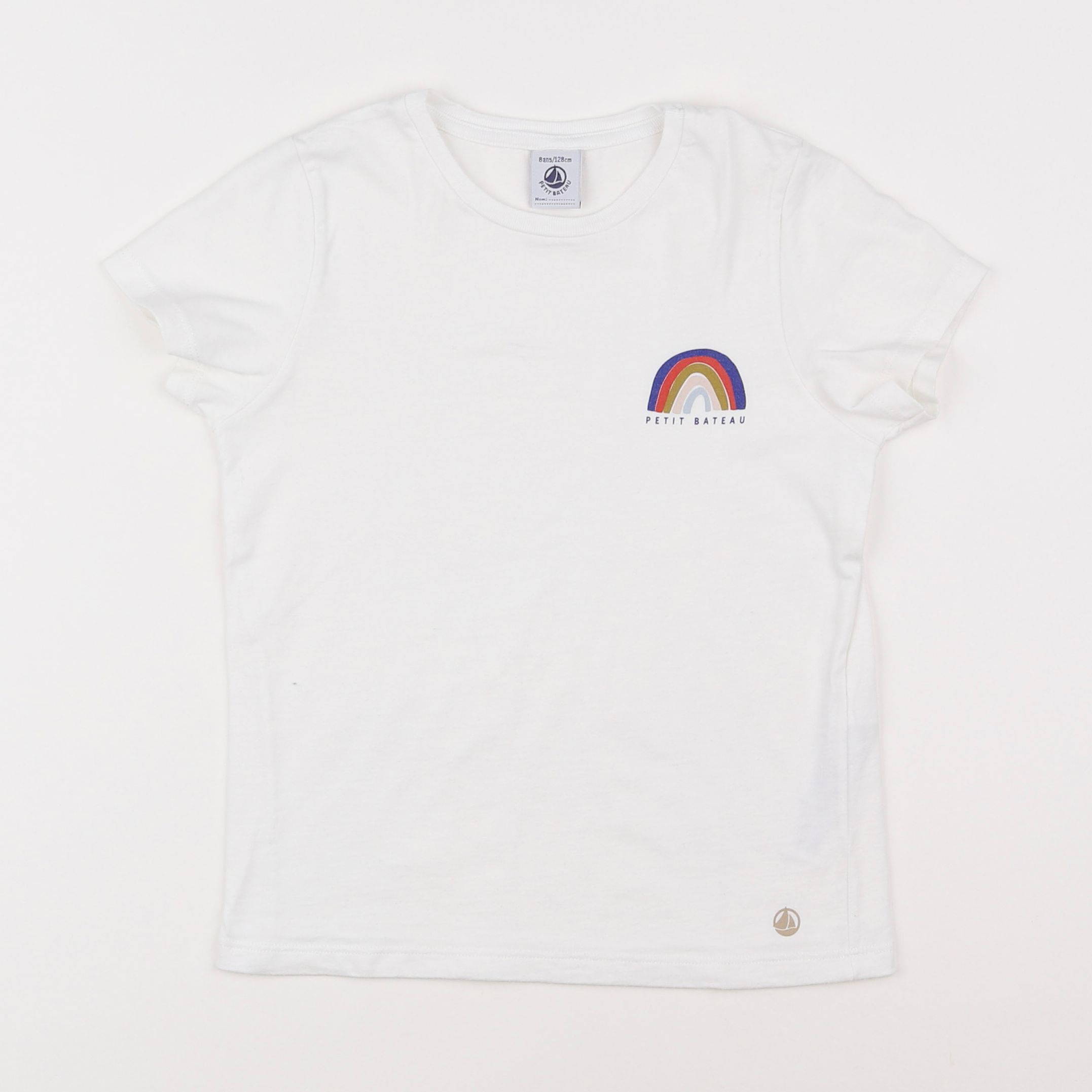 Petit Bateau - tee-shirt blanc - 8 ans