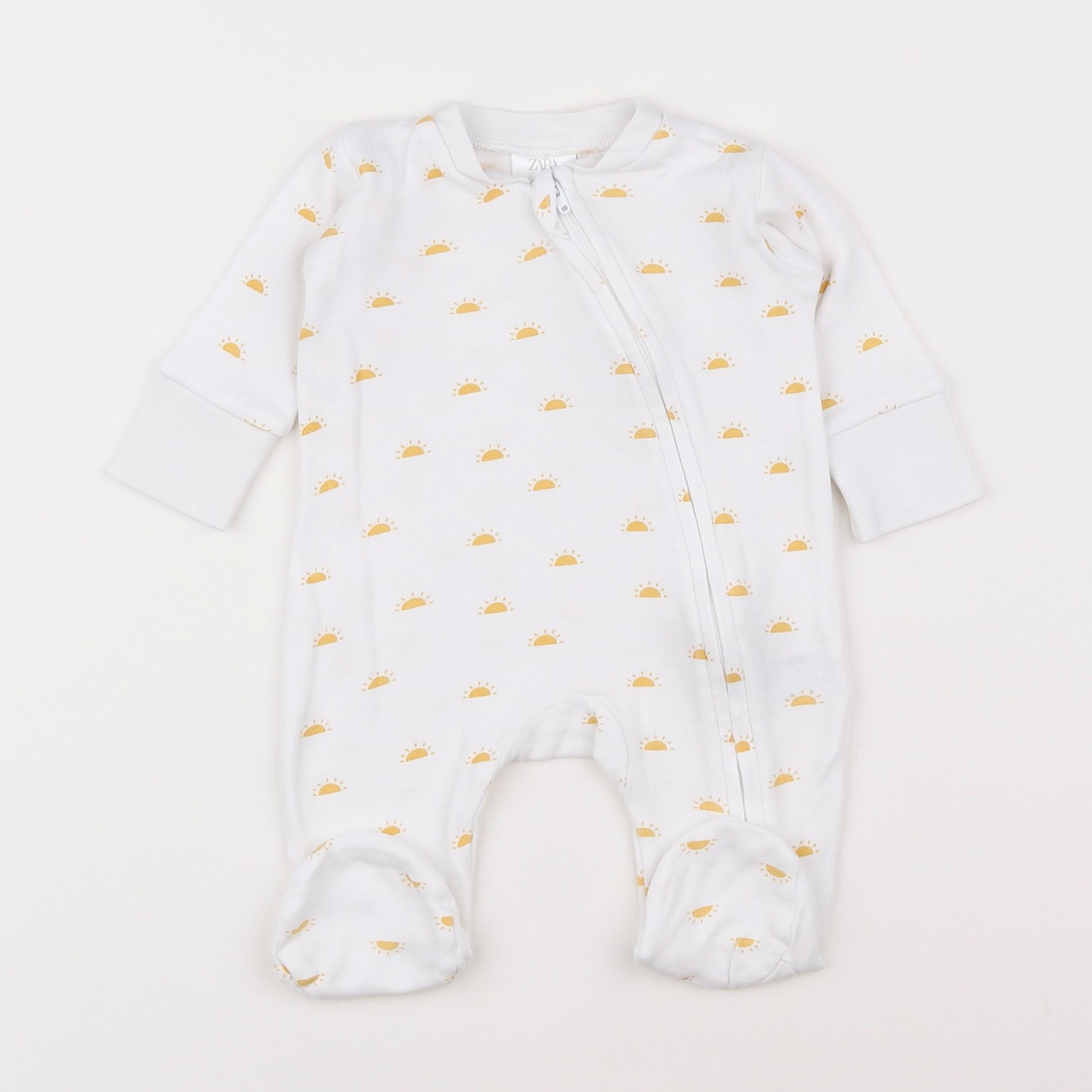 Zara - pyjama coton jaune - 0/1 mois