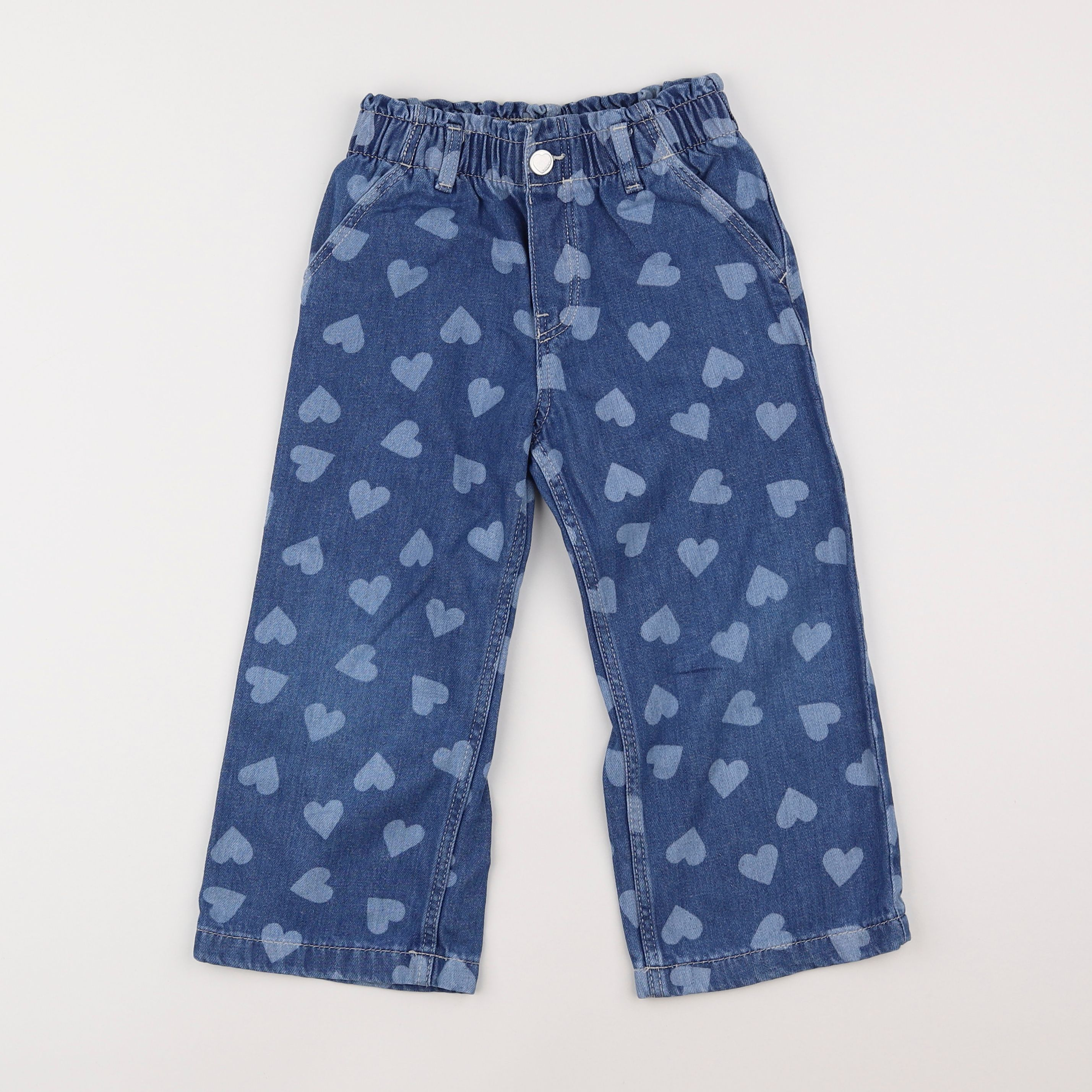 H&M - jean bleu - 3/4 ans