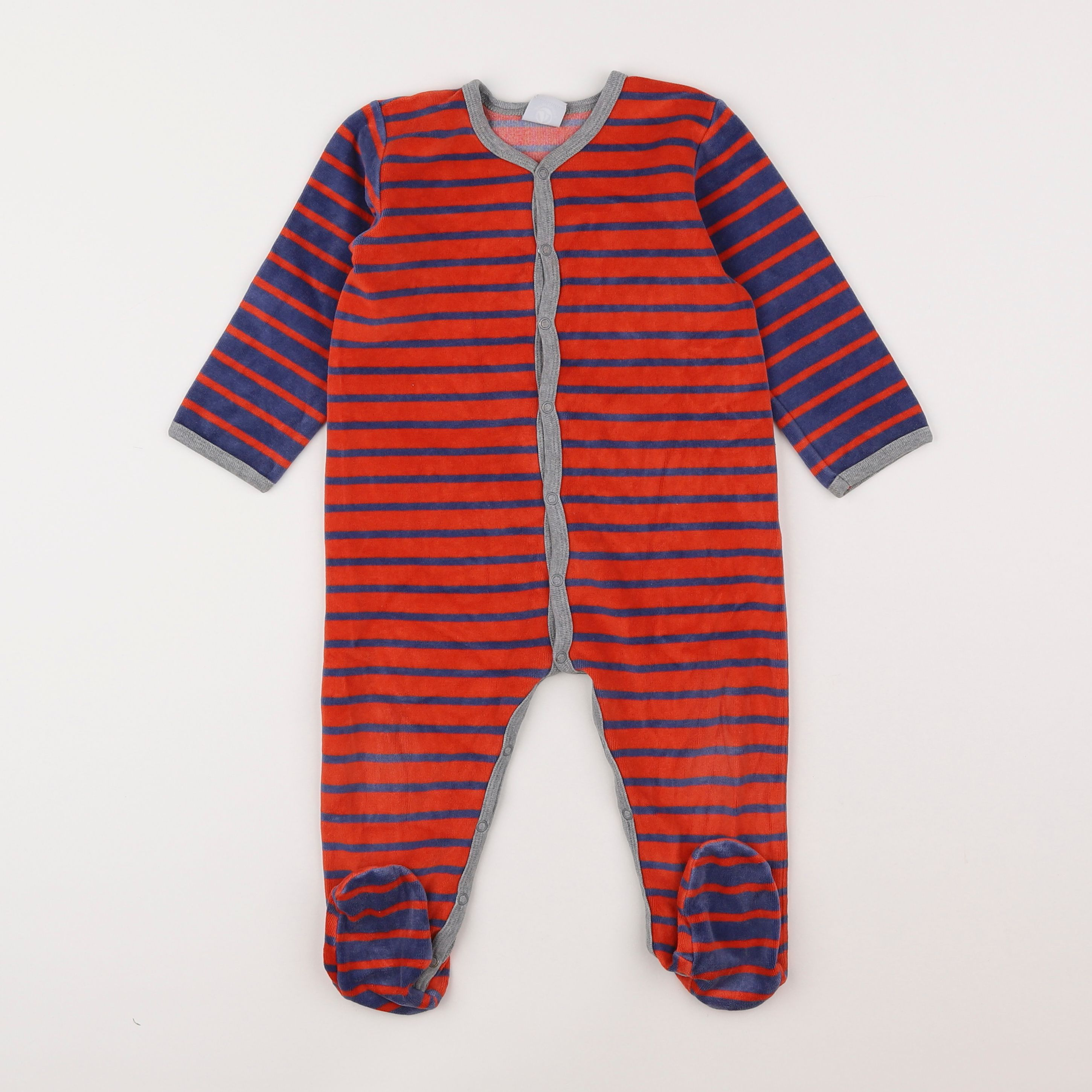 Petit Bateau - pyjama velours multicolore - 18 mois