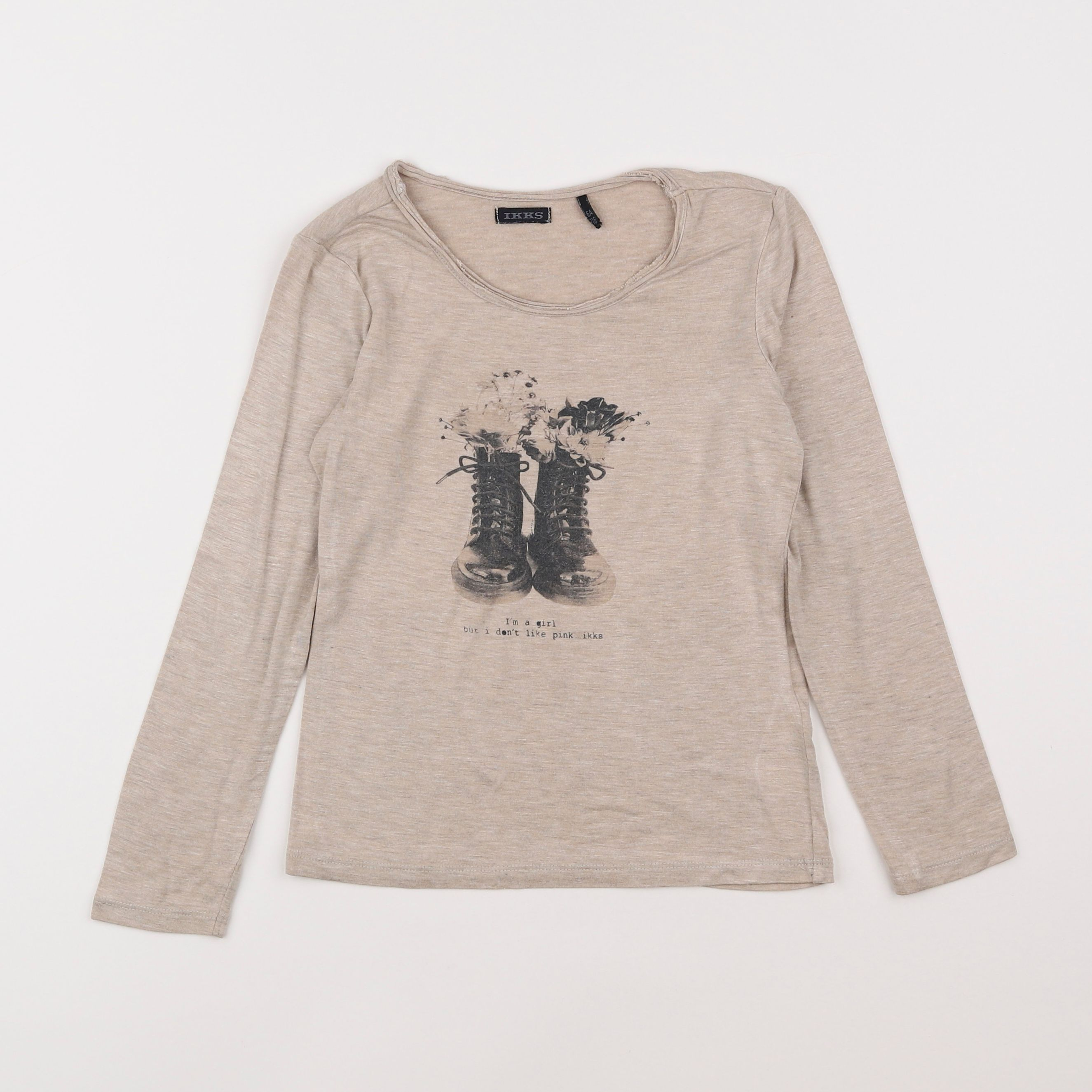 IKKS - tee-shirt beige - 6 ans