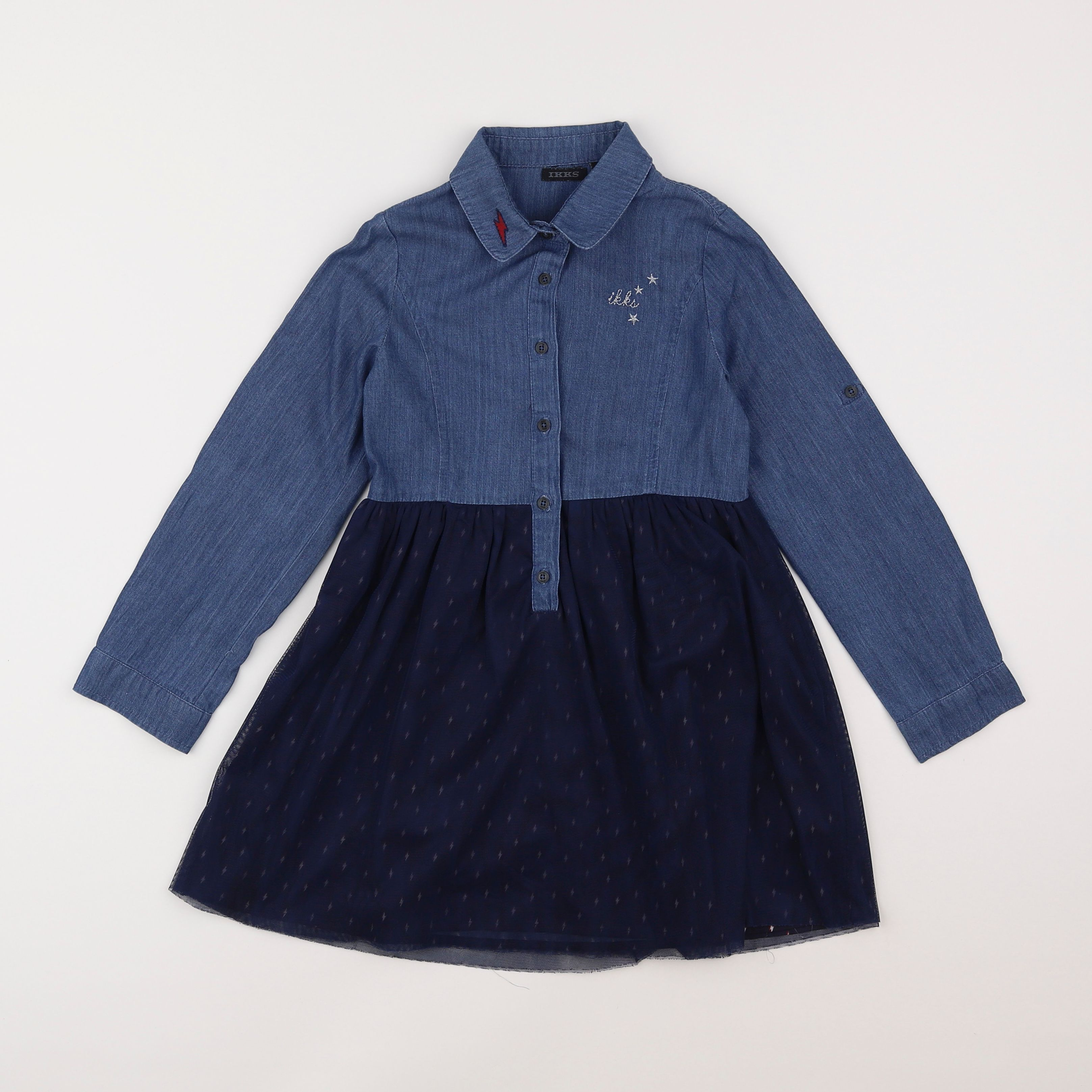 IKKS - robe bleu - 6 ans