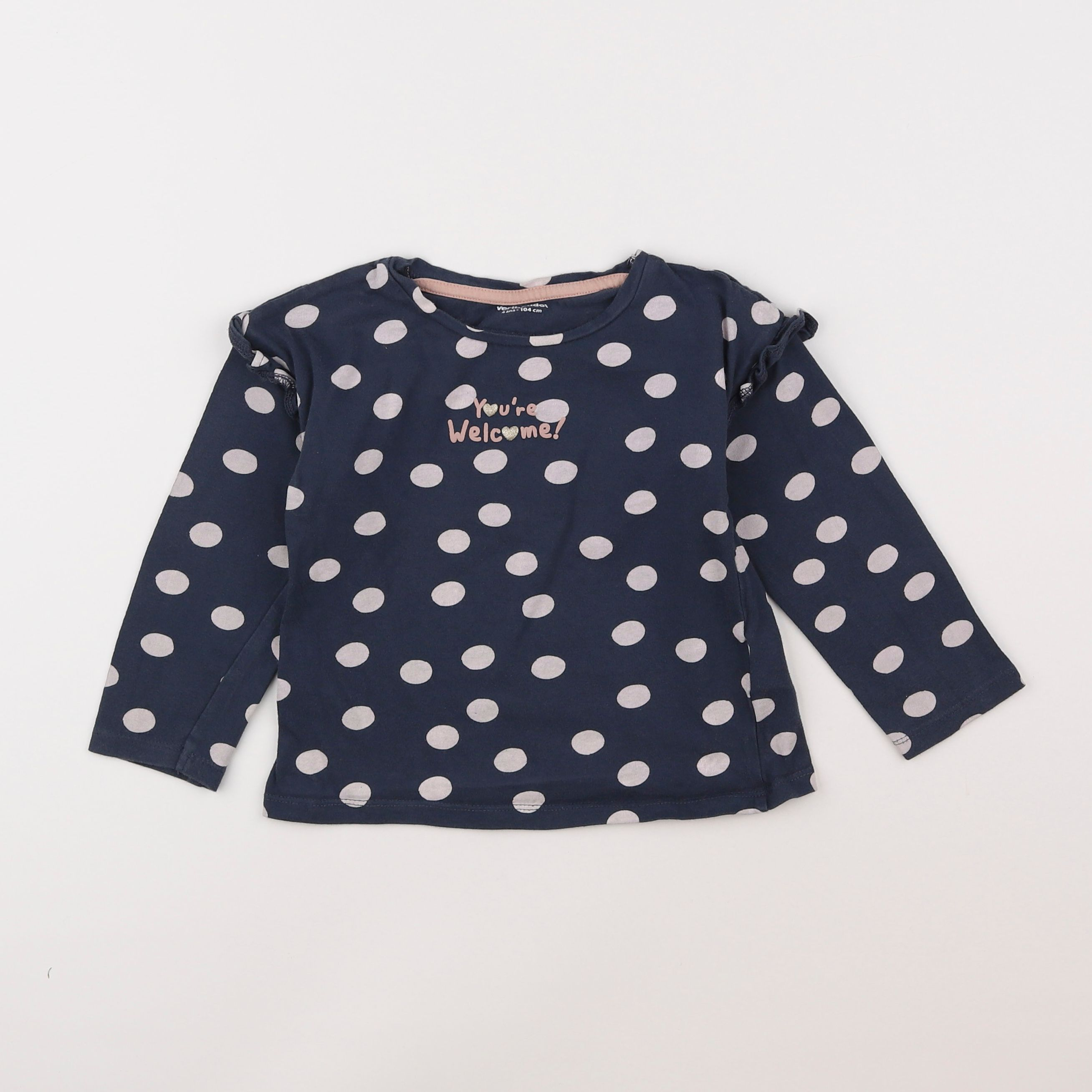 Vertbaudet - tee-shirt bleu - 4 ans