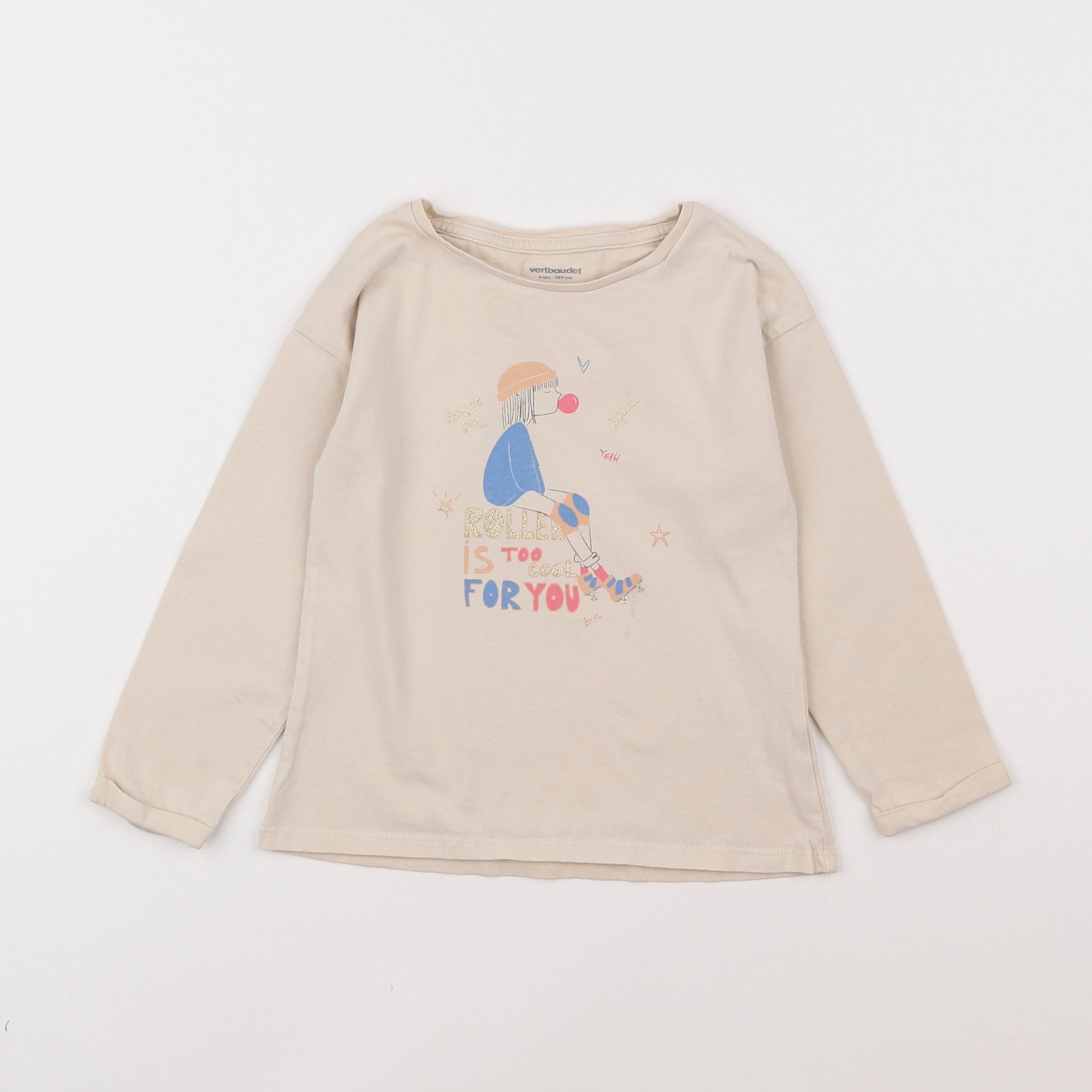 Vertbaudet - tee-shirt multicolore - 4 ans