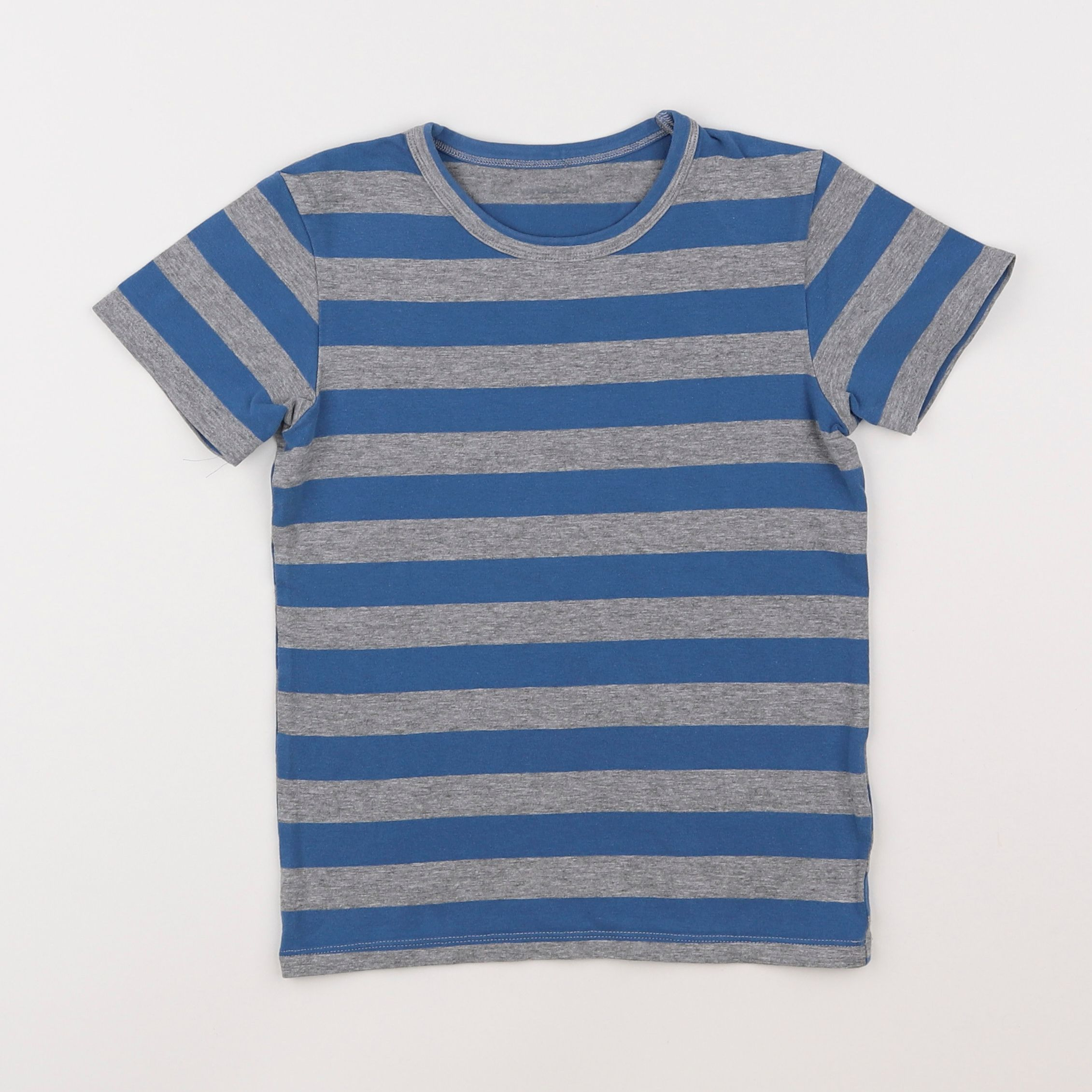 Vertbaudet - tee-shirt bleu, gris - 8 ans