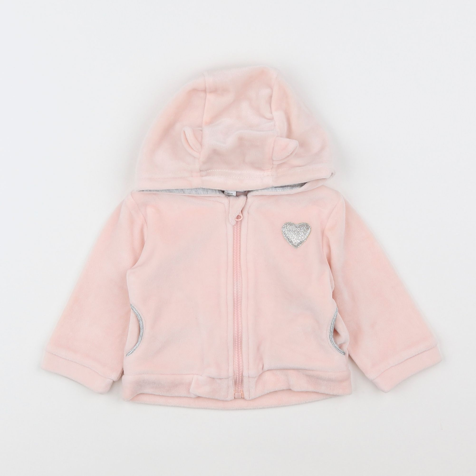 Vertbaudet - sweat rose - 3 mois