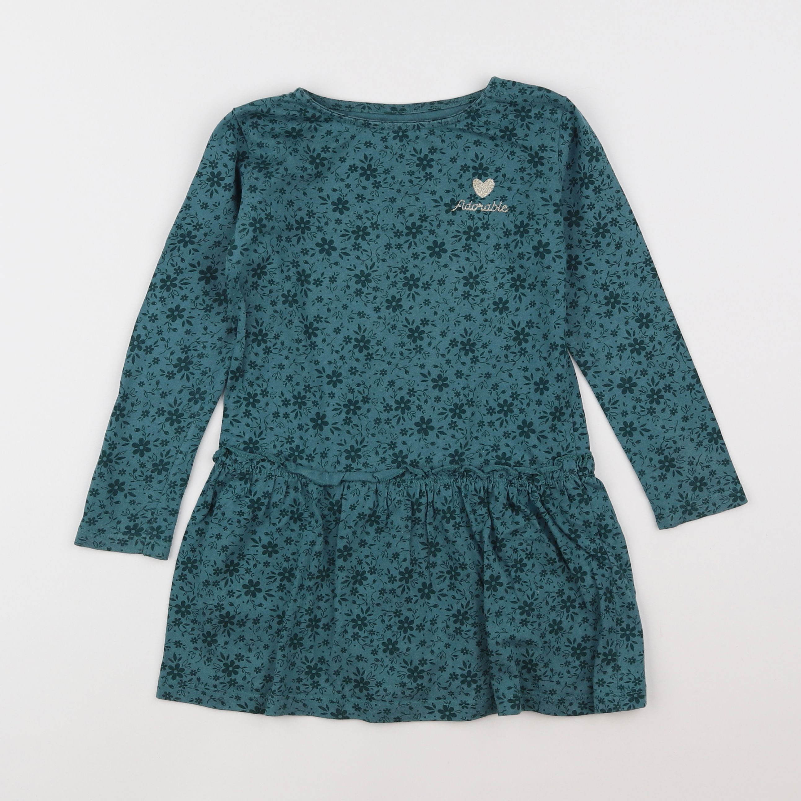 Vertbaudet - robe vert - 4 ans