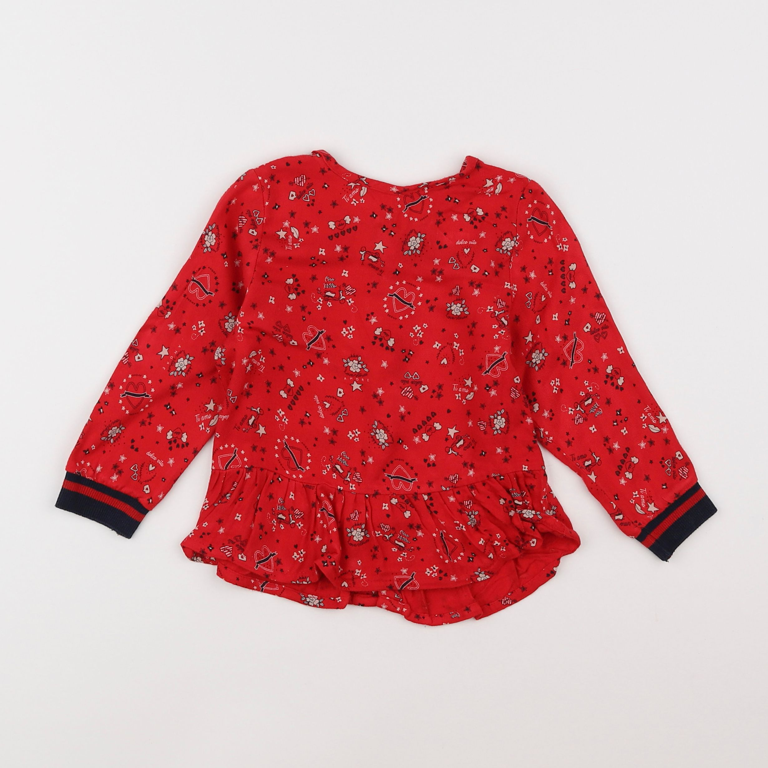 IKKS - blouse rouge - 2 ans