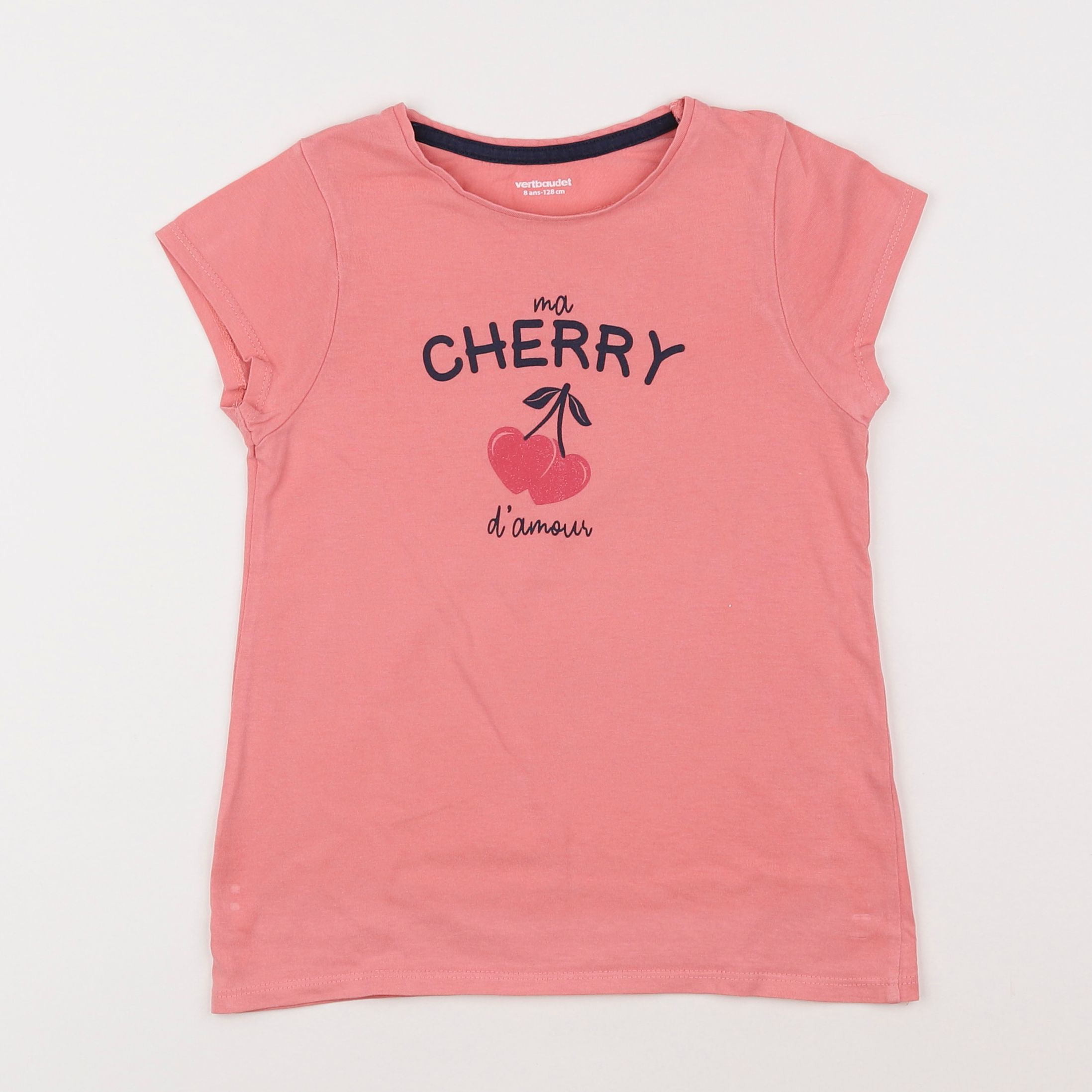 Vertbaudet - tee-shirt rose - 8 ans