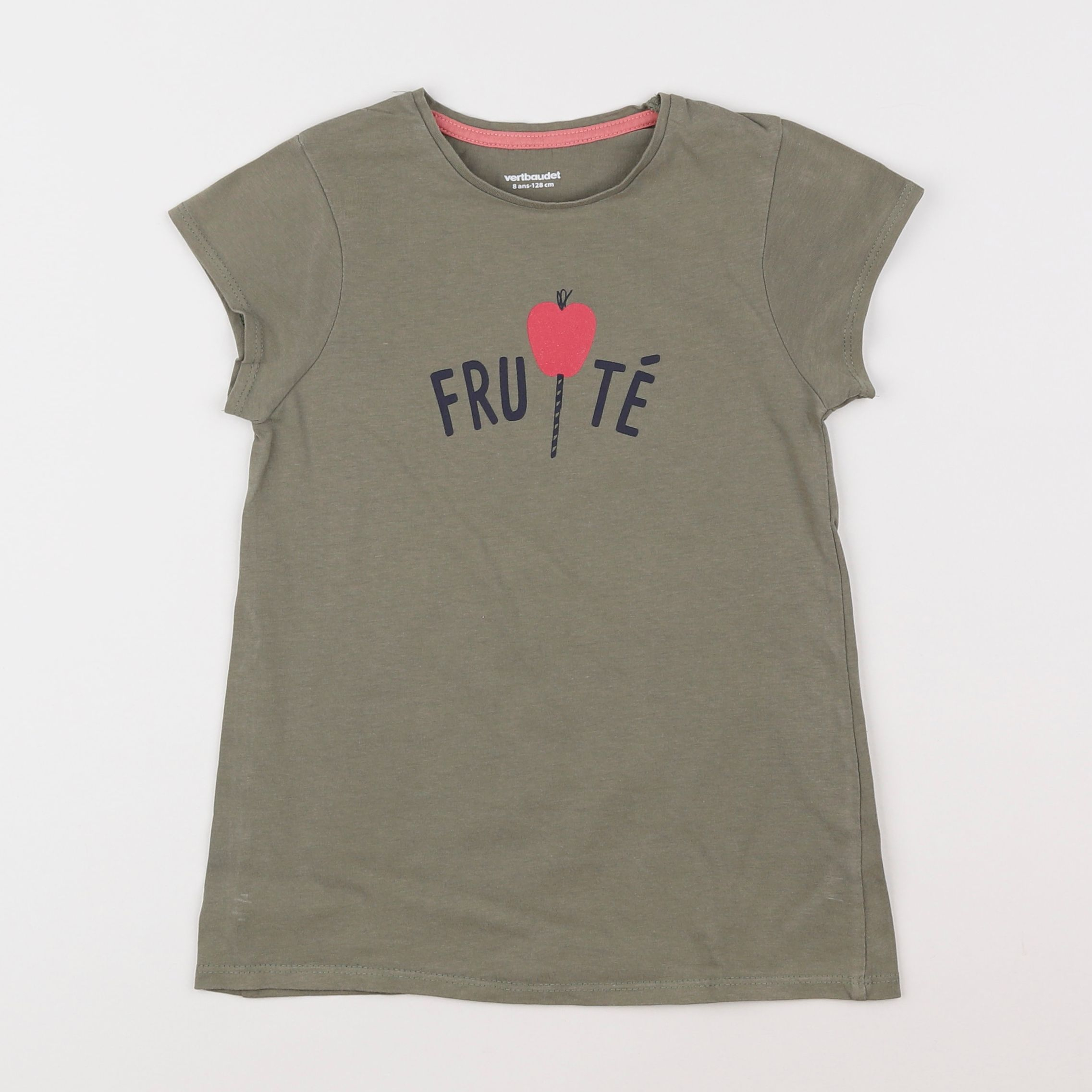 Vertbaudet - tee-shirt vert - 8 ans