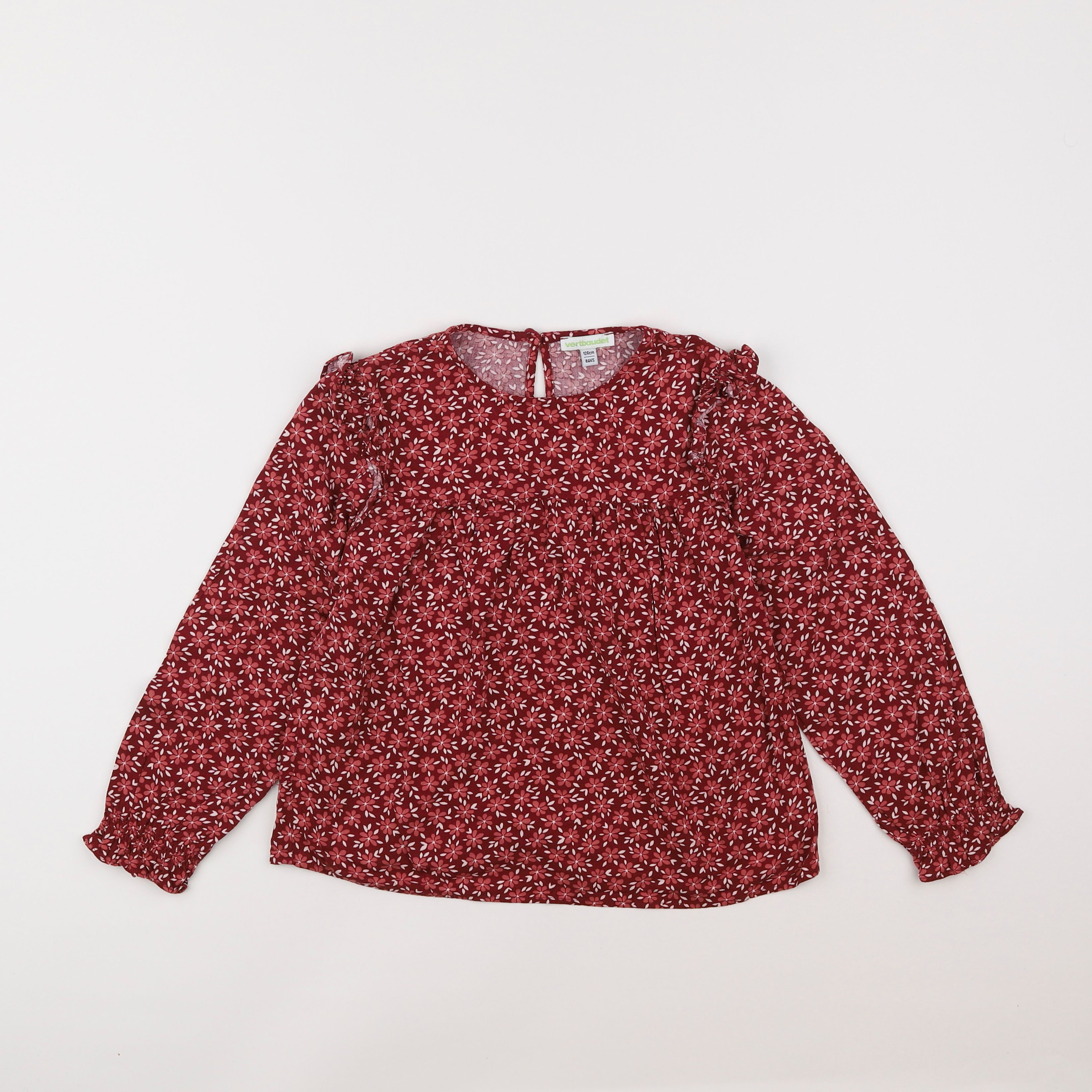 Vertbaudet - blouse rouge - 8 ans