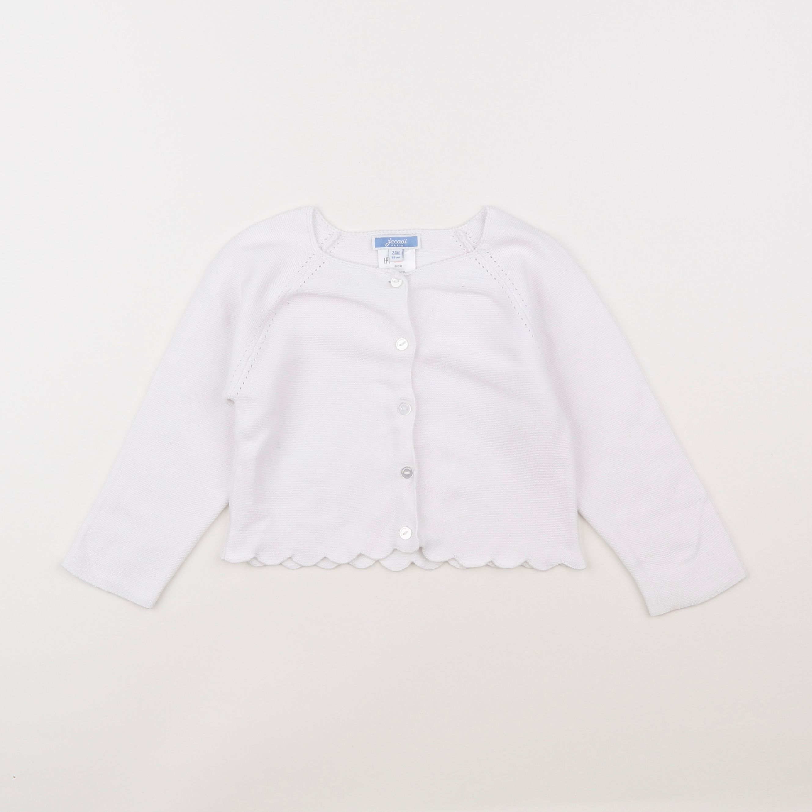 Jacadi - gilet blanc - 2 ans