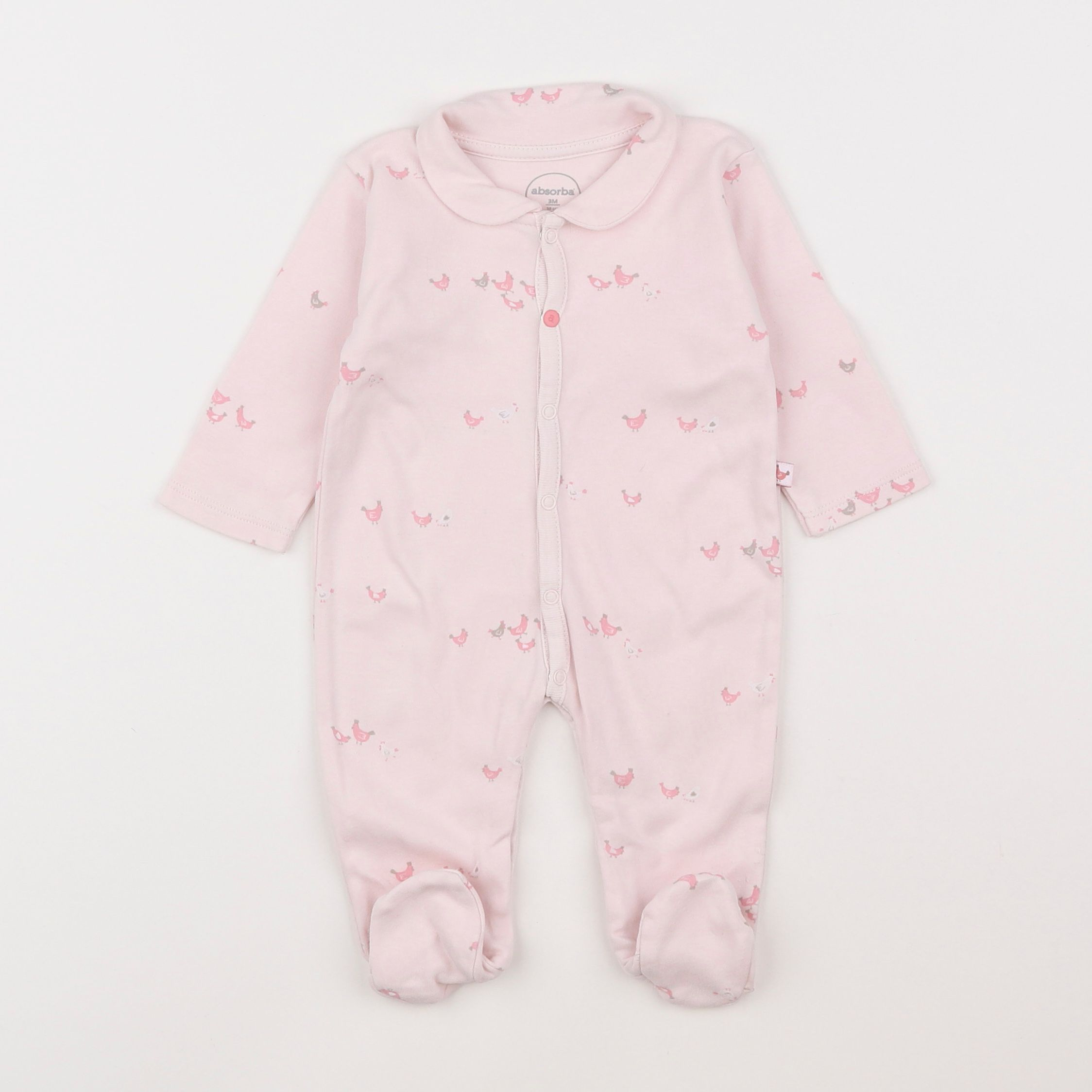 Absorba - pyjama coton rose - 3 mois