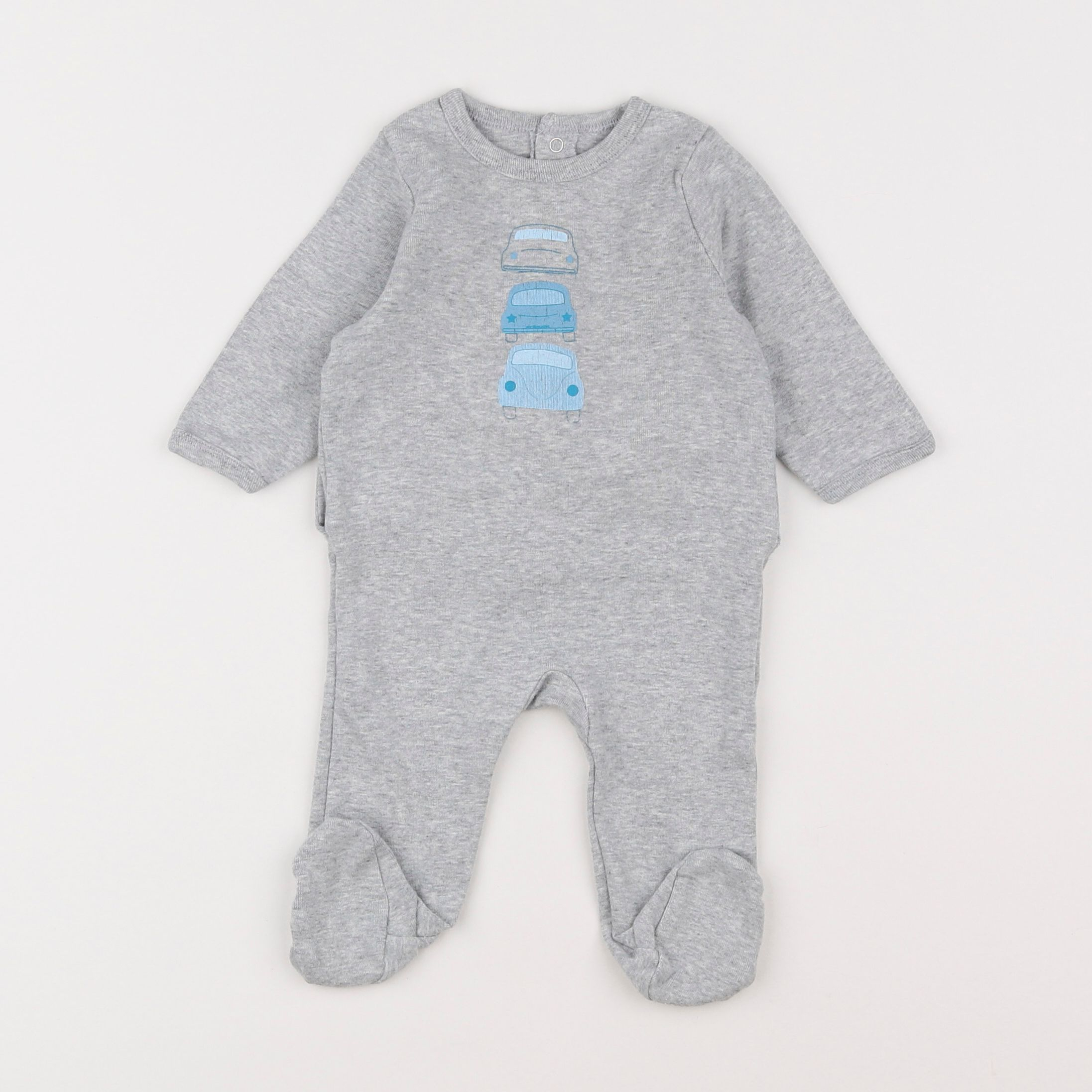 Vertbaudet - pyjama coton gris - 3 mois