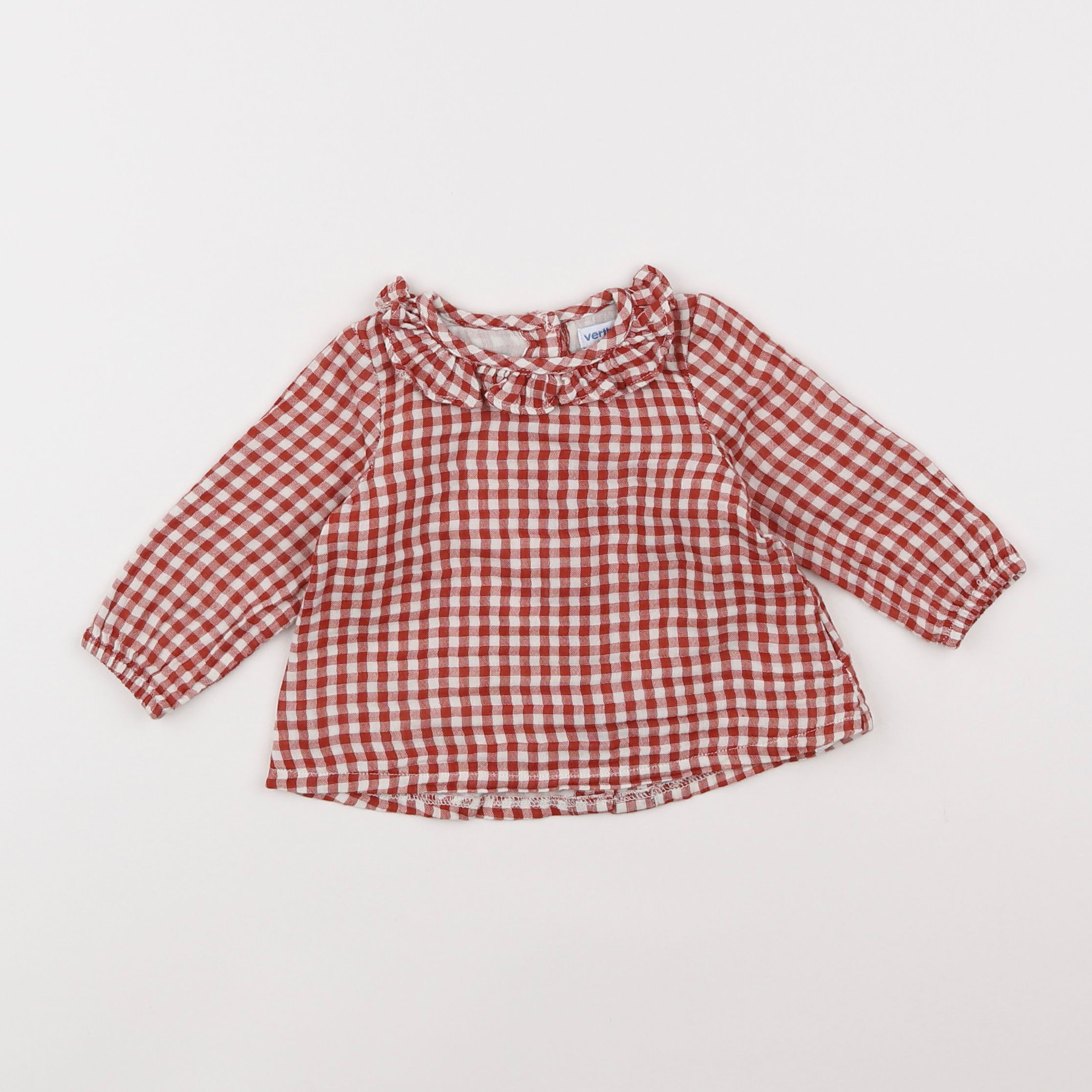 Vertbaudet - blouse rouge - 6 mois