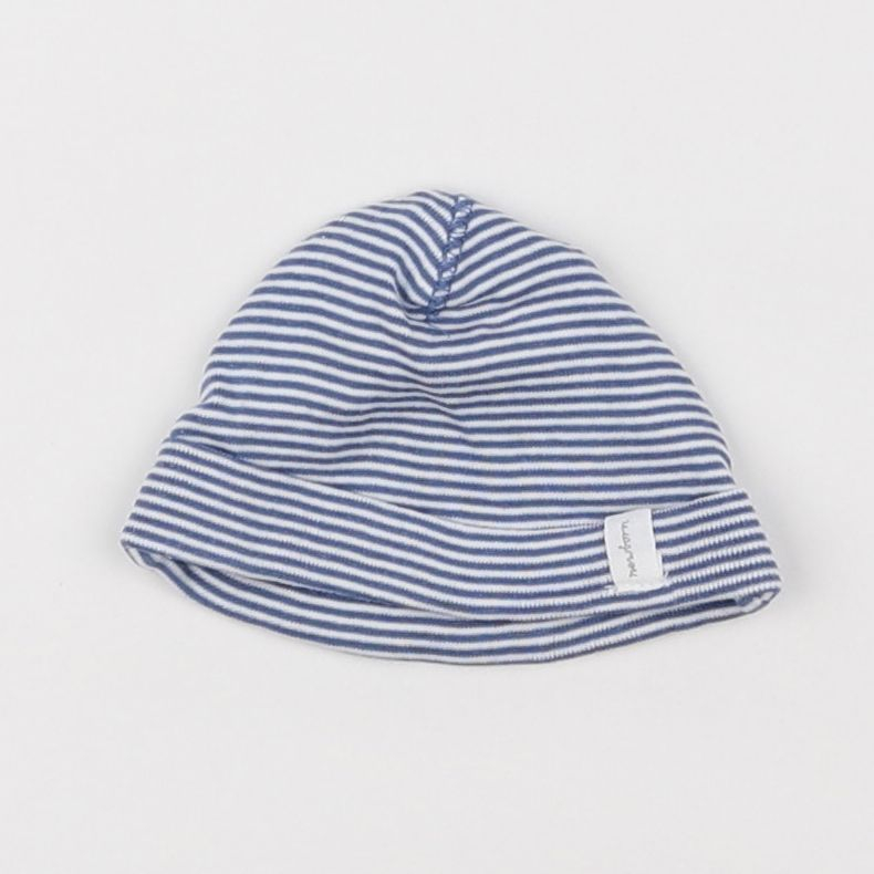 H&M - bonnet bleu, blanc - 0/1 mois