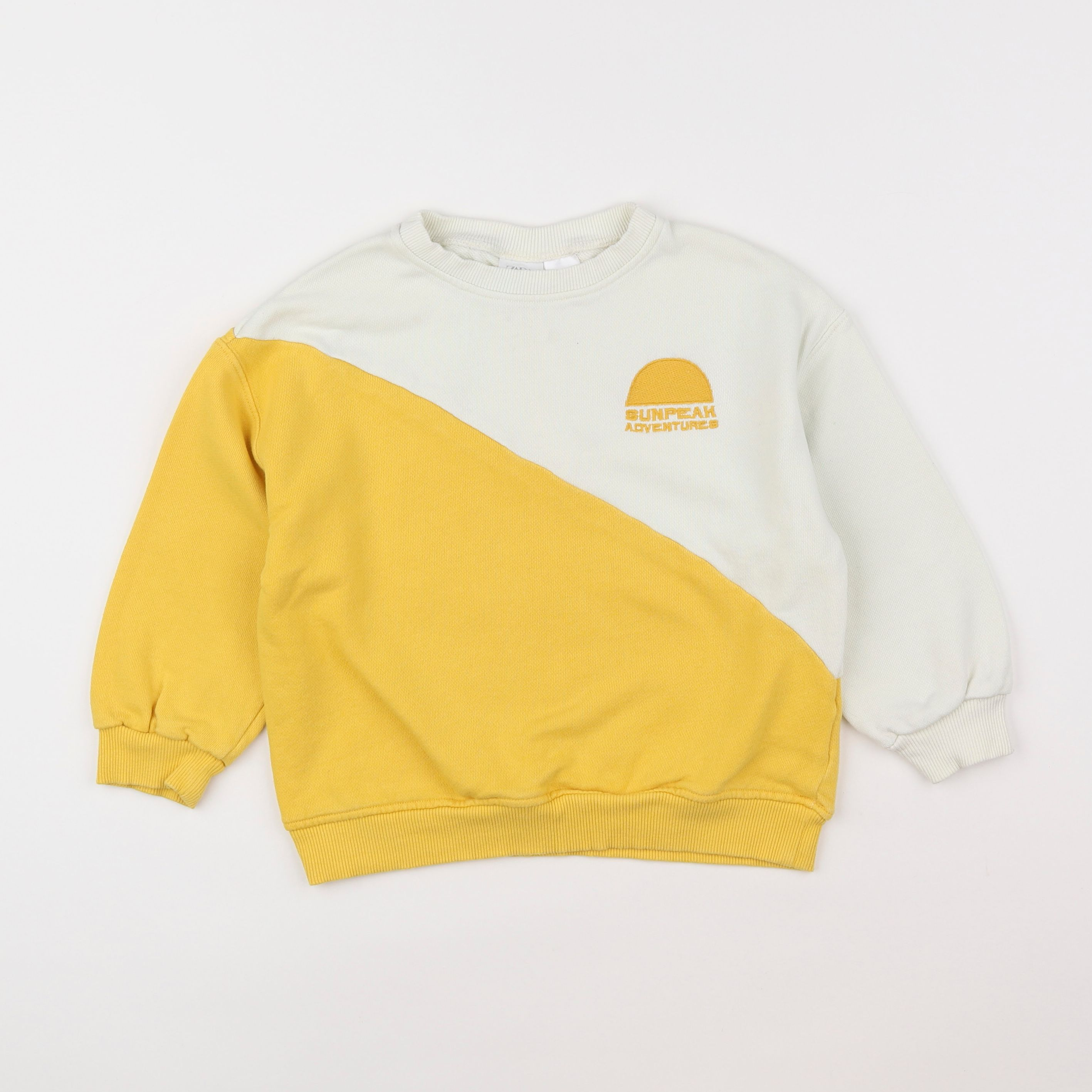 Zara - sweat blanc, jaune - 5 ans