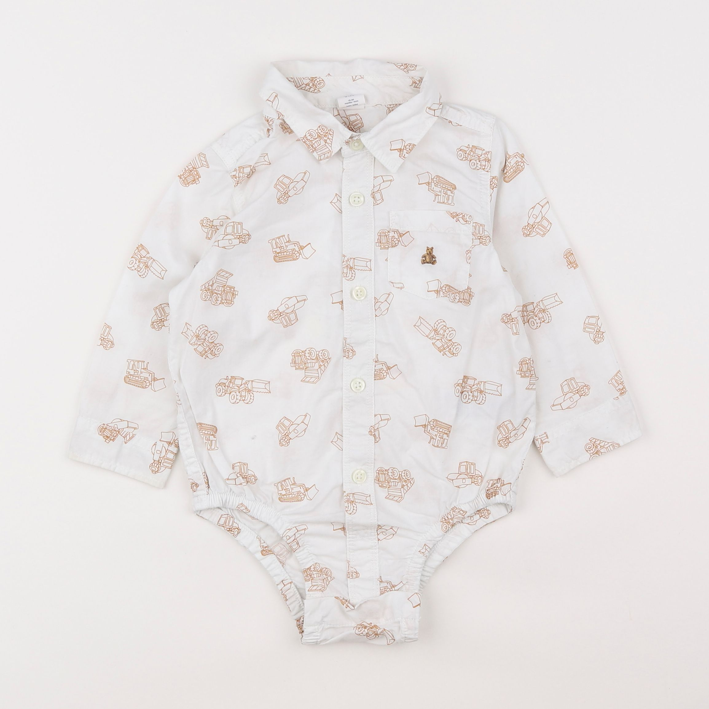 GAP - body blouse blanc - 18 mois à 2 ans